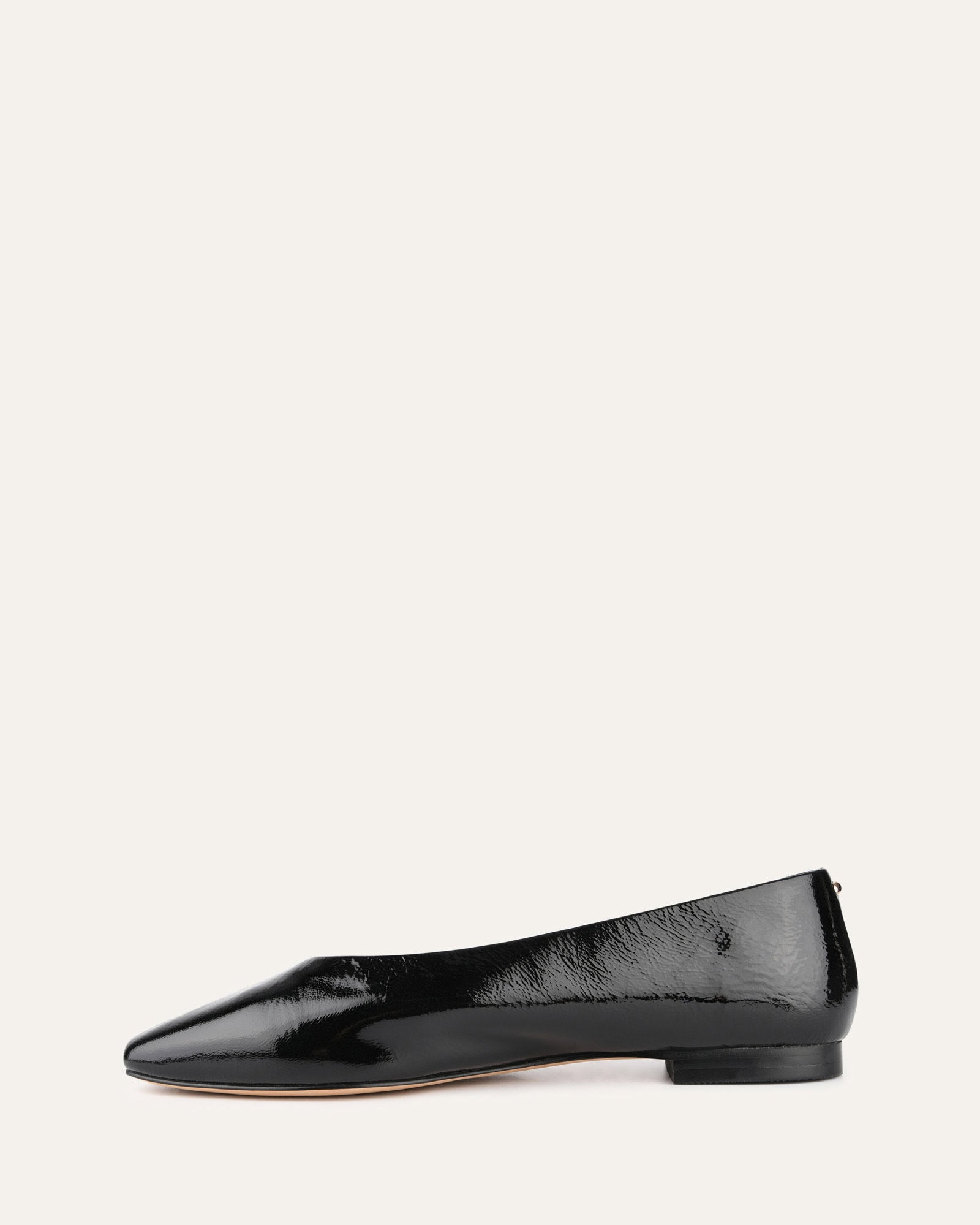 Posie Casual Flats for Women - Black Crinkle Patent Leather Slip-On Shoes - Comfortable & Stylish for Work, Office, and Daily Wear