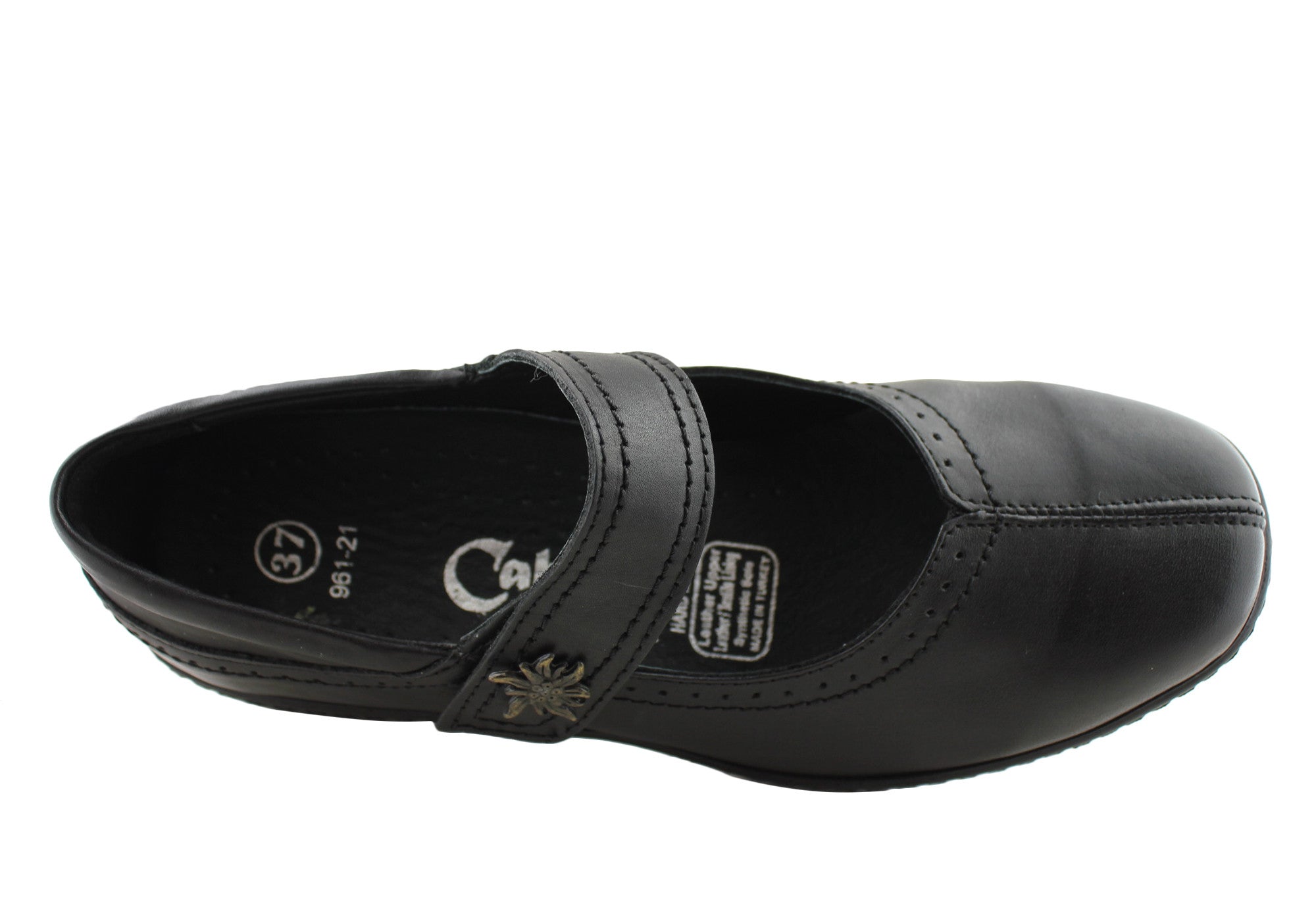 Comfort 961 21 Women's Genuine Leather Mary Jane Shoes - Classic Slip-On Style for Work, Office & Casual Wear