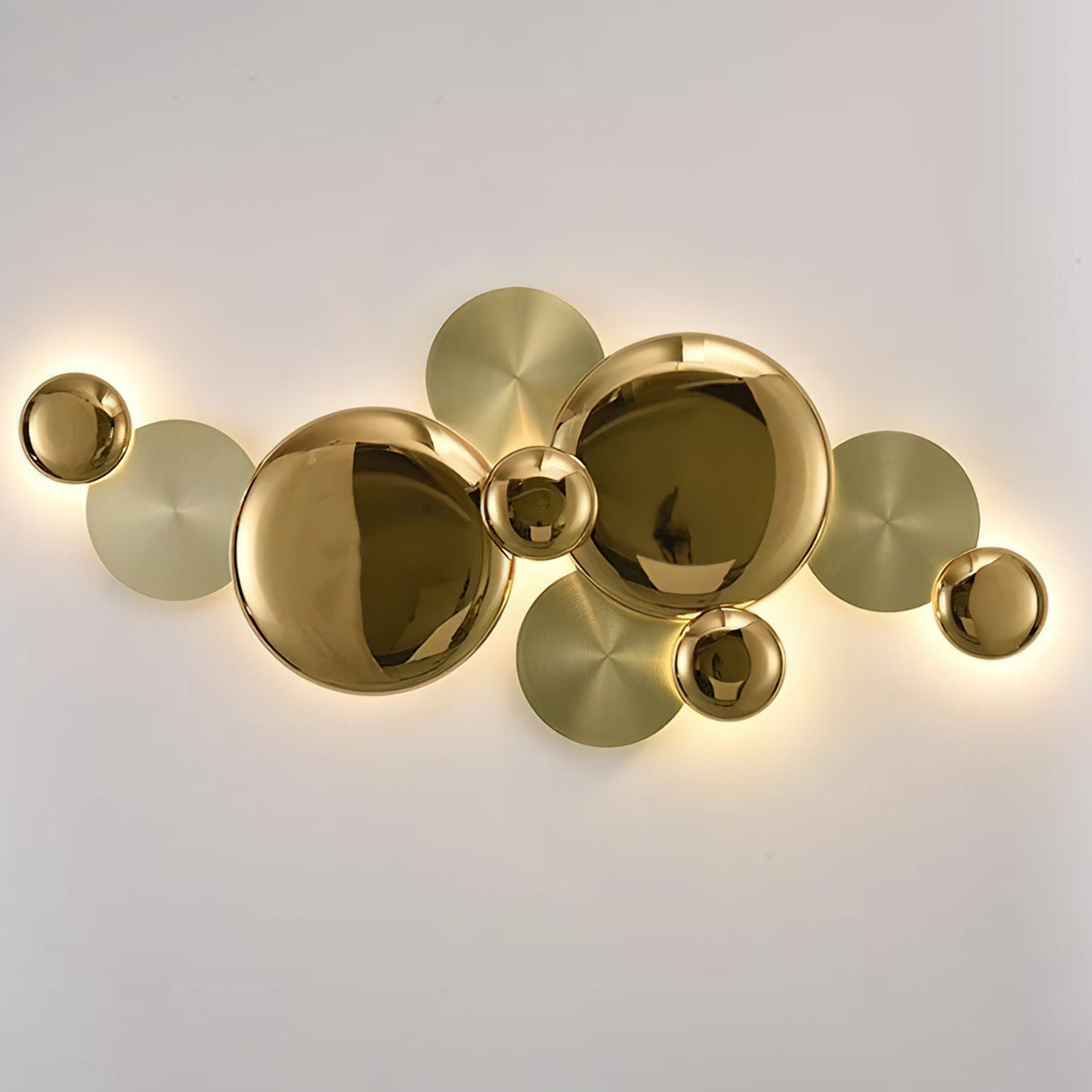Golden Family Wall Light - Elegant Home Decor for Living Room, Bedroom, and Hallway - Perfect for Ambient Lighting and Stylish Interior Design