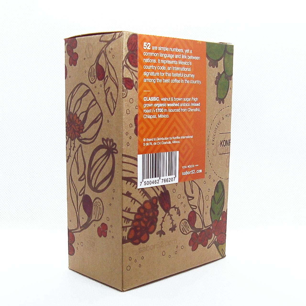 Premium Artisan Mexican Coffee - 52 CLASSIC Ground Coffee from Chiapas | Rich Flavor for Home Brewing, Office Use & Gifts