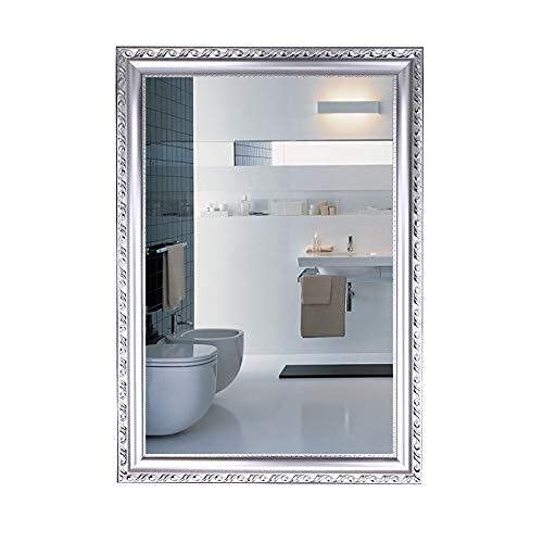 Modern Wall-Mounted Vanity Mirror - Gold Rectangular Bathroom Mirror with European Design for Makeup, Living Room & Bedroom Decor - Vertical or Horizontal Mounting - Perfect for Daily Grooming and Home Decoration
