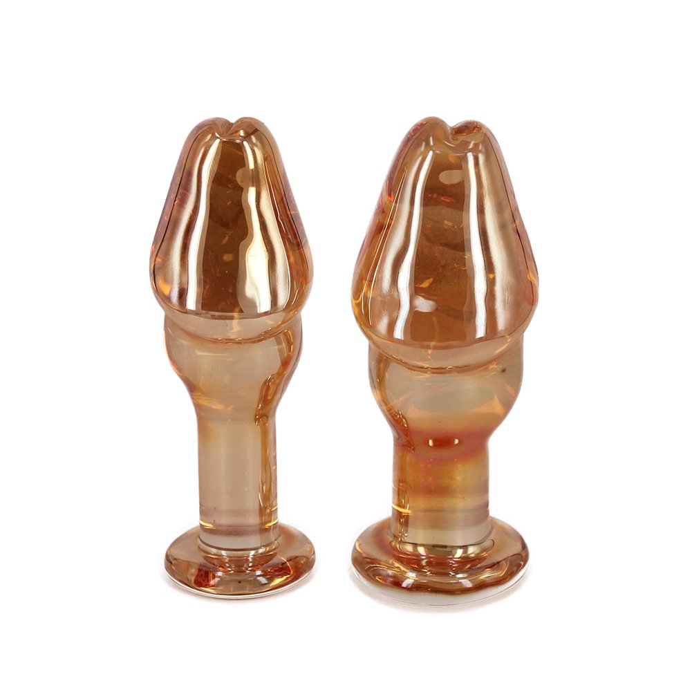Premium Glass Pleasure Wand Dildo - Smooth Anal Sex Toy & Butt Plug (Small) - Perfect for Solo Play, Couples Exploration & Sensual Massage