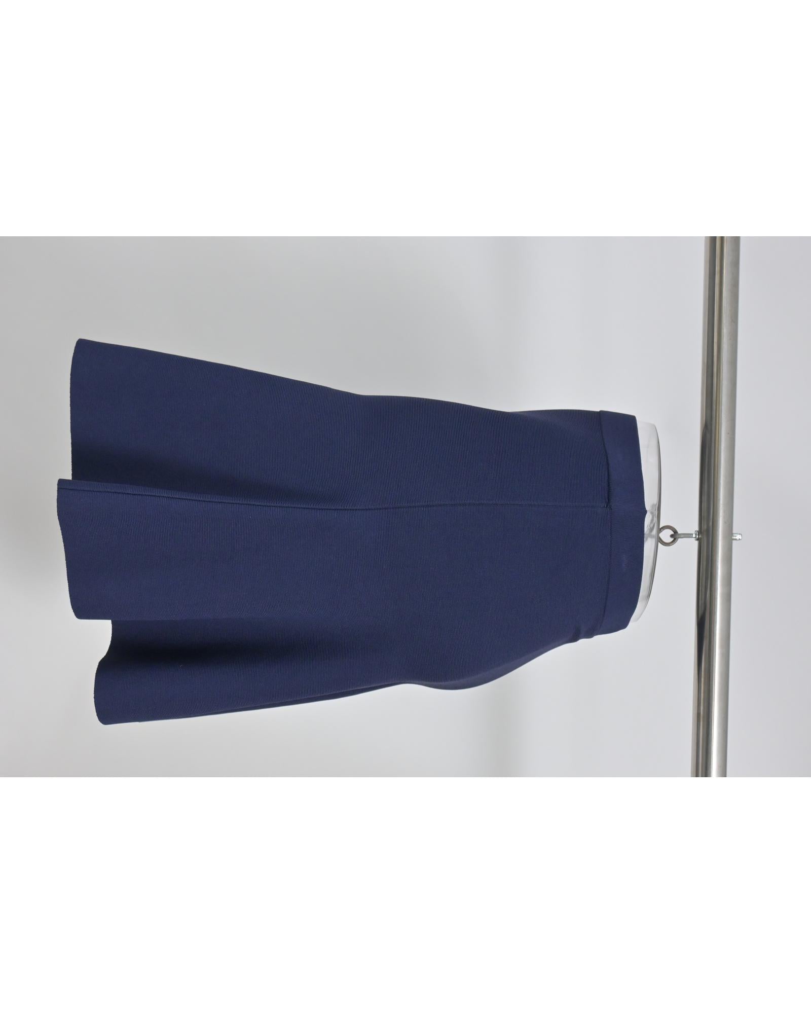 Michael Kors Blue Wool Mini Skirt - Women's Fashion Winter Skirt for Party, Office & Casual Wear