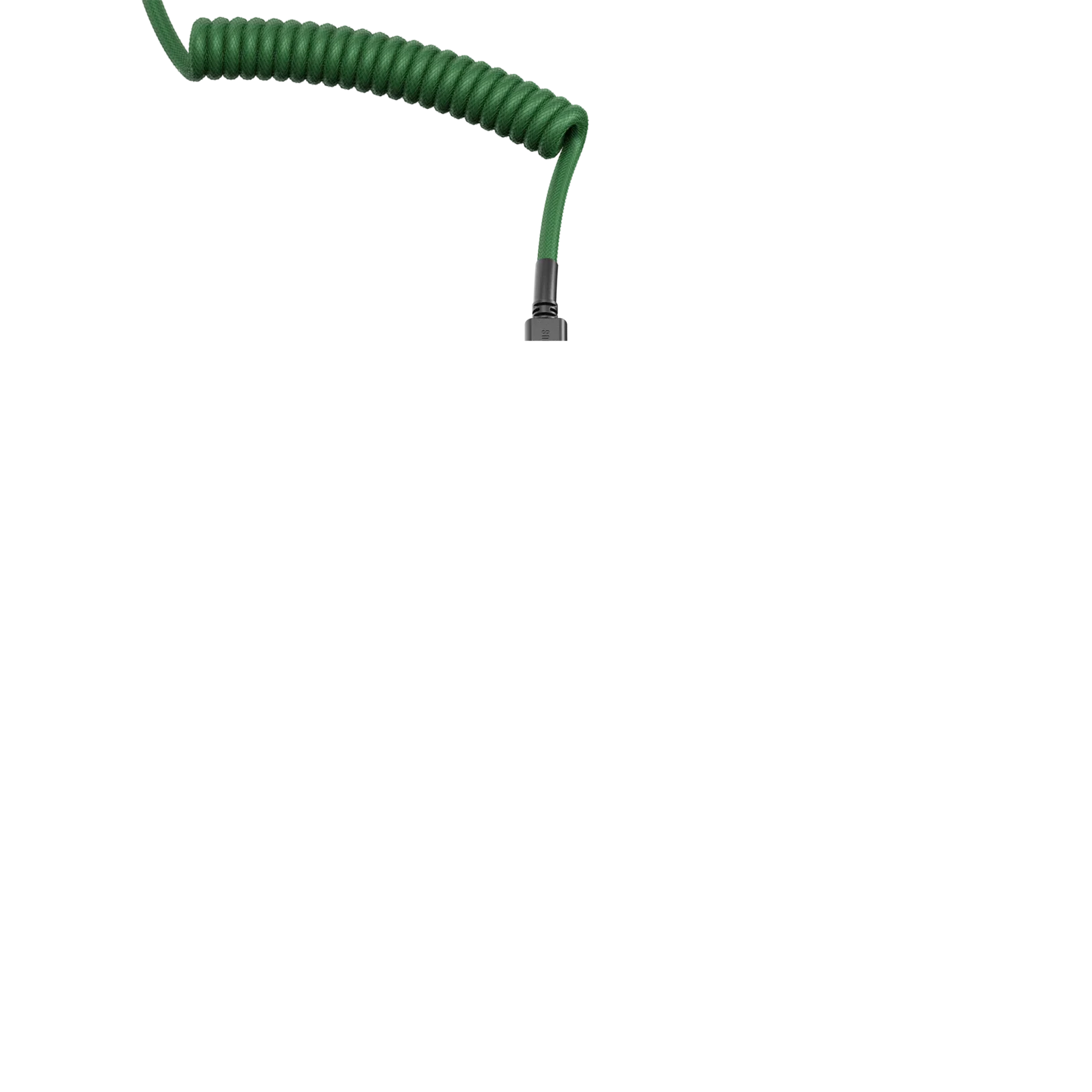 Glorious Coiled Cable - Premium Braided USB Cable in Forest Green - Perfect for Gaming, Office & Travel Accessories