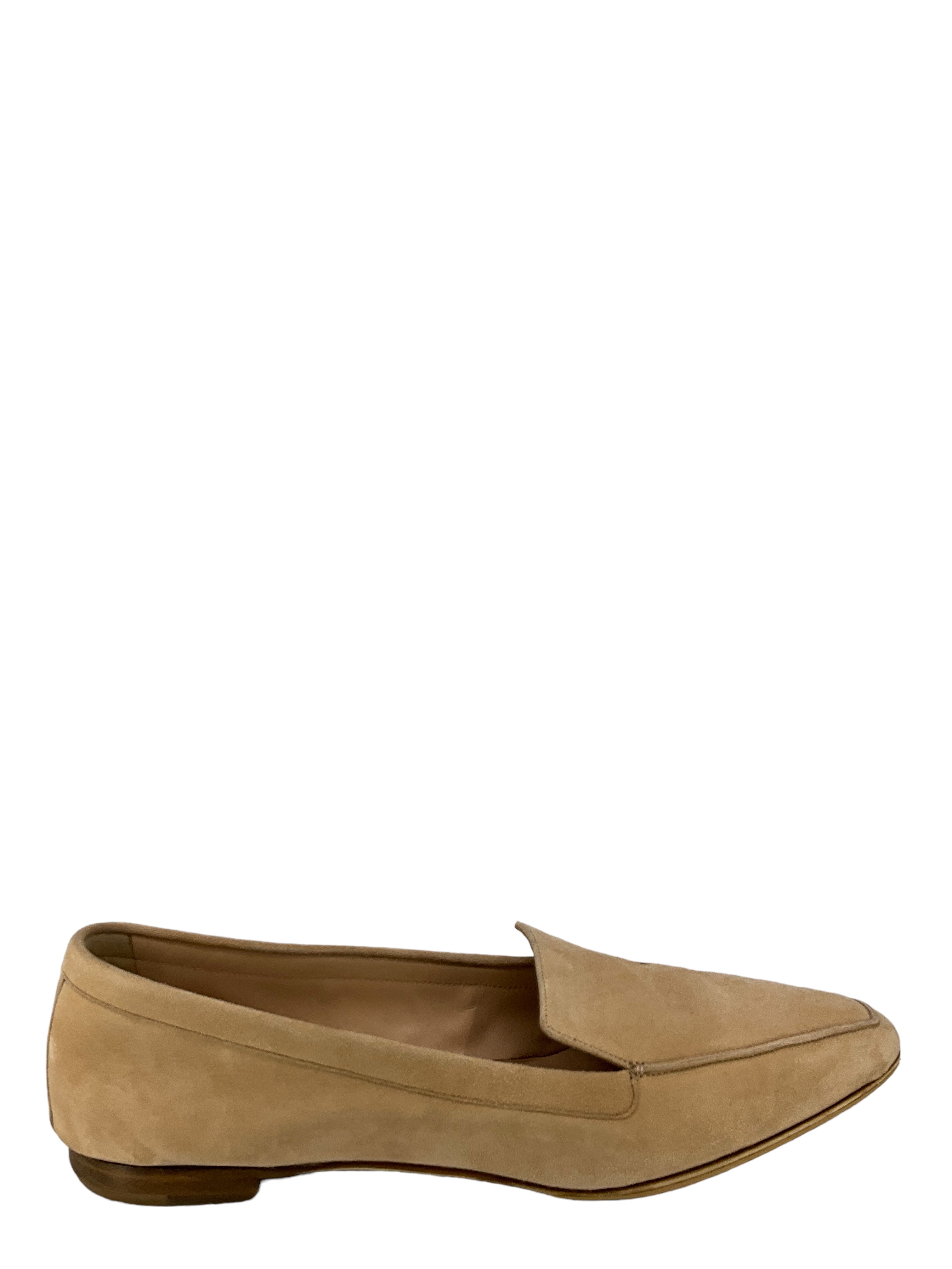 Manolo Blahnik Suede Almond Toe Loafers for Women - Size 9 US - Comfortable Slip-On Dress Shoes for Work & Office | Perfect for Business Casual Outfits & Professional Occasions