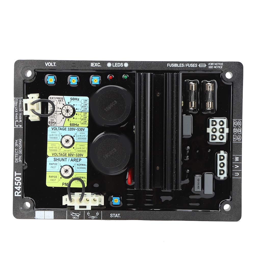 R450T Automatic Voltage Regulator AVR - Generator Voltage Stabilizer, Automotive & Industrial Power Supply Replacement - Perfect for Home Backup, Workshop Equipment, and Commercial Generator Sets