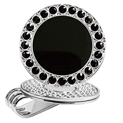 Black Onyx With Black Crystal (Silver Clip)