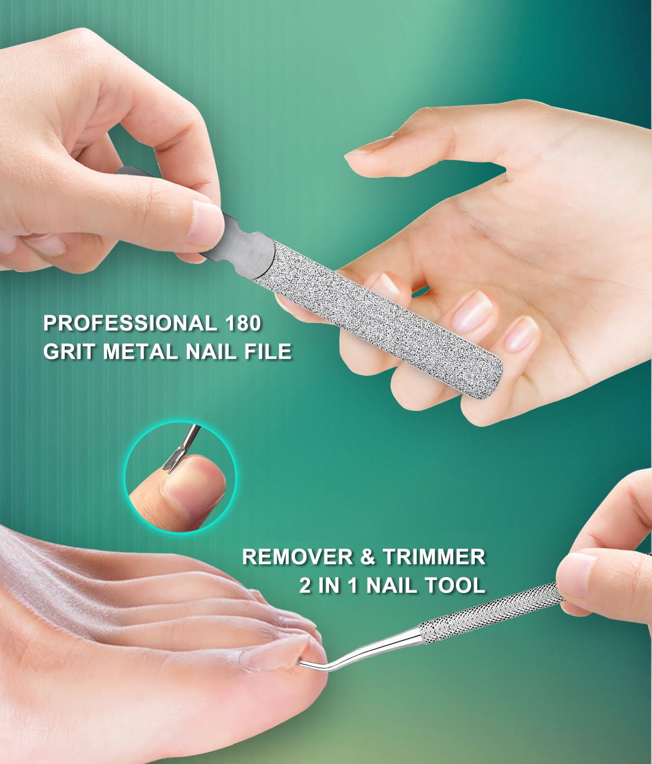 **Professional Wide Jaw Thick Toenail Clippers for Men & Seniors – Heavy Duty Sharp Nail Cutter Set with Bamboo Handle – Podiatrist-Recommended Ingrown Toe Nail Tool Kit – Perfect for Thick Nails & Home Pedicure Care**