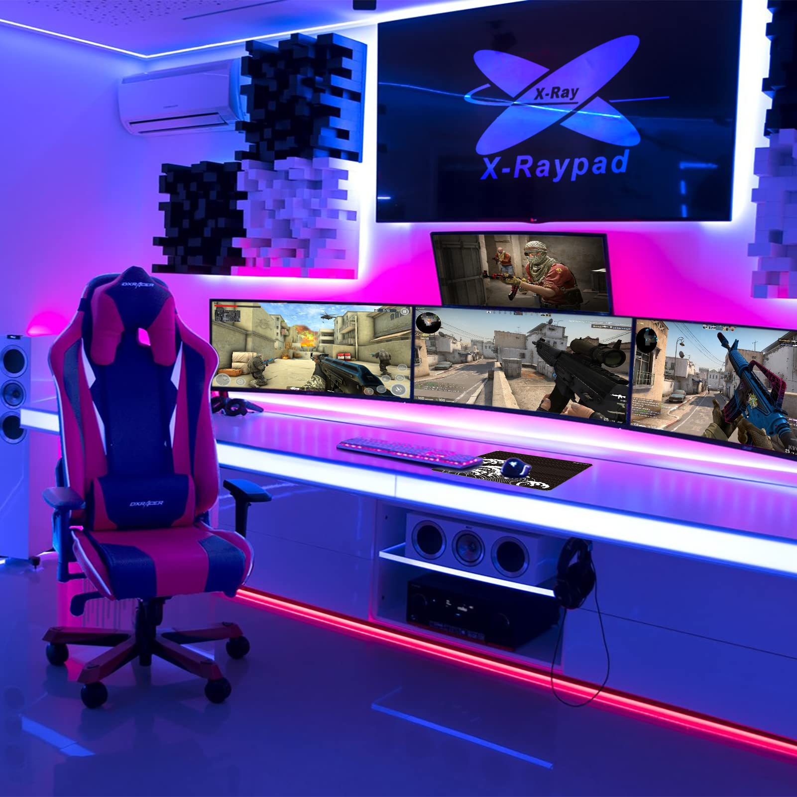 X-Raypad Aqua Control Plus Wave Gaming Mouse Pad - Ultra-Precision Surface for FPS Gaming with Perfect Speed & Control | Consistent X/Y Glide | Ideal for Low DPI Players | Perfect for Esports, Streaming & Office Work