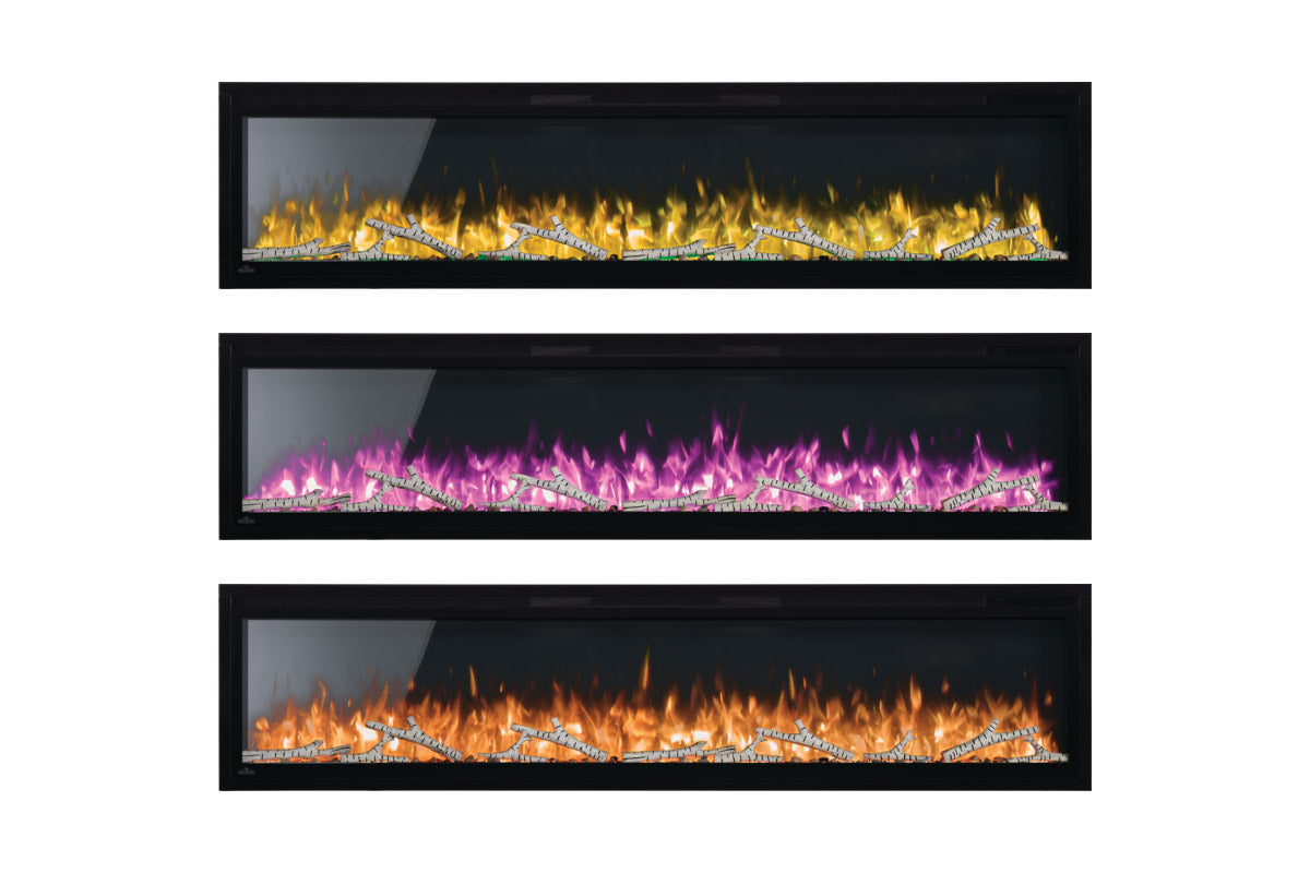 Napoleon Entice 60-Inch Wall Mount Recessed Linear Electric Fireplace - Modern Home Heating for Living Room, Bedroom & Office