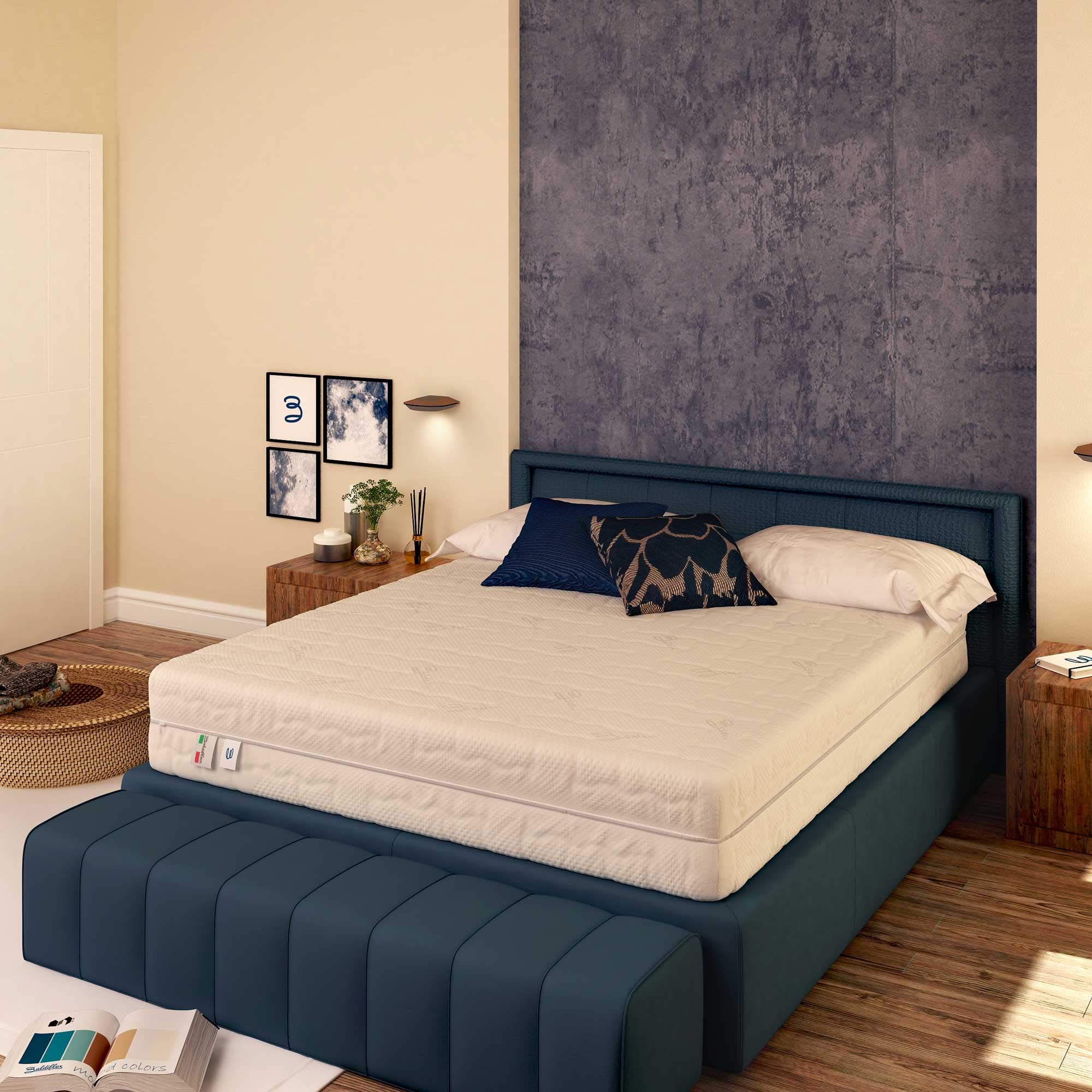 Baldiflex Emporio - Memory Foam Mattress, Single Size Dream Soft with Removable Cover, B.Safe Antiviral Treatment, 7cm Memory Layer, 25cm Height, 90x200x25cm - Perfect for Guest Rooms, Dorms, or Small Apartments