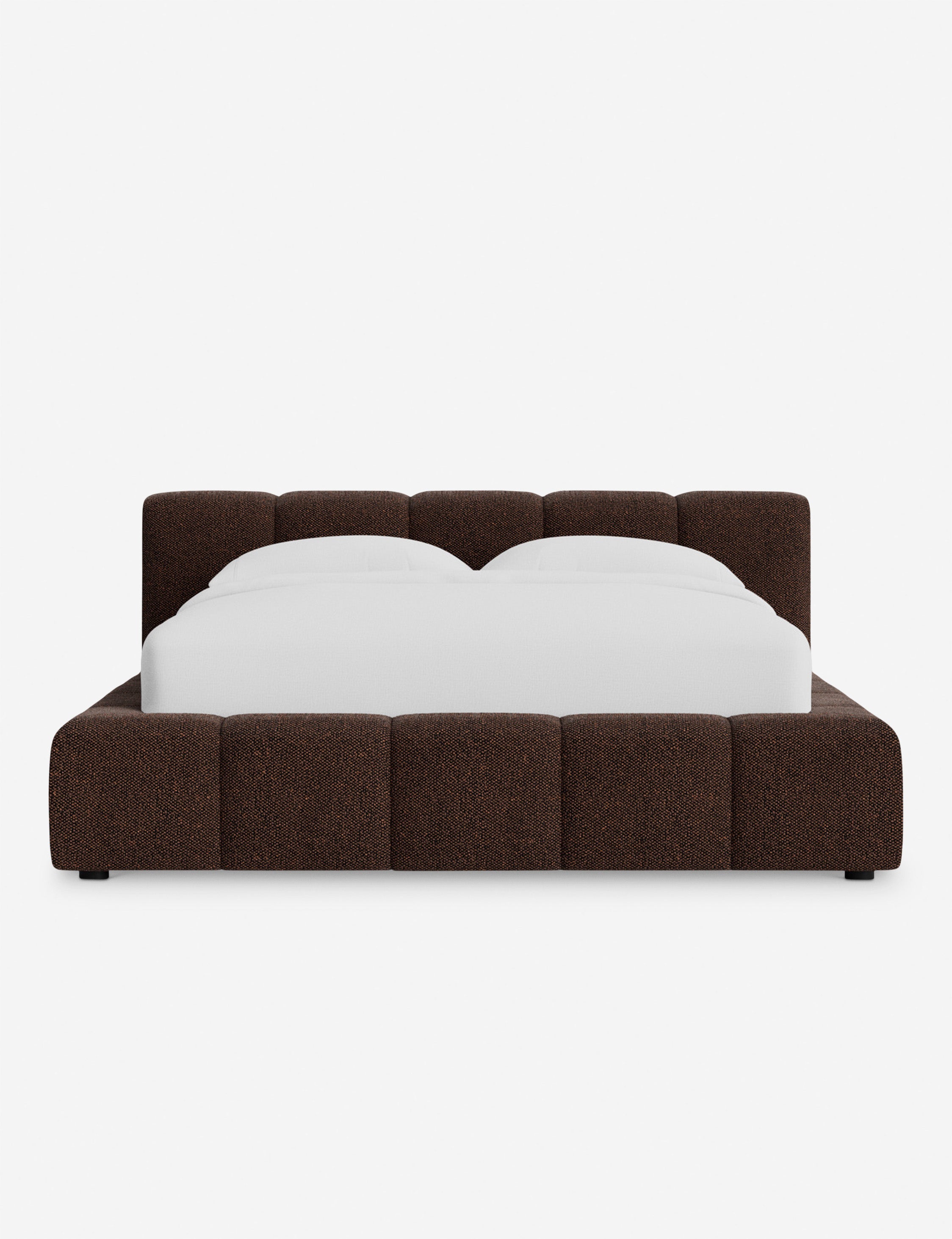 Cambry Platform Bed Frame - Modern Minimalist Wooden Bed with Headboard - Perfect for Bedroom, Guest Room & Small Spaces