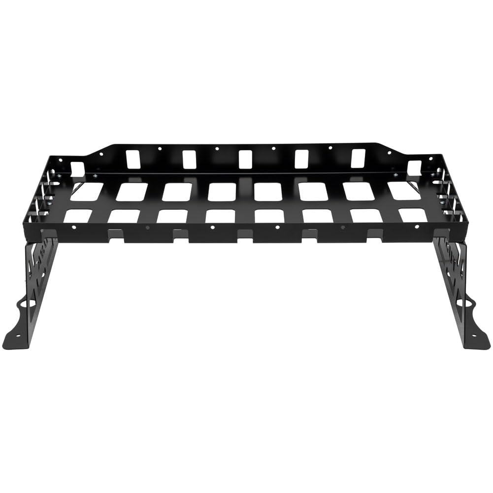 Tusk Cargo Rack - Heavy Duty Black Powder Coated Motorcycle Luggage Rack for Adventure & Off-Road Bikes - Perfect for Long Distance Touring & Off-Grid Camping