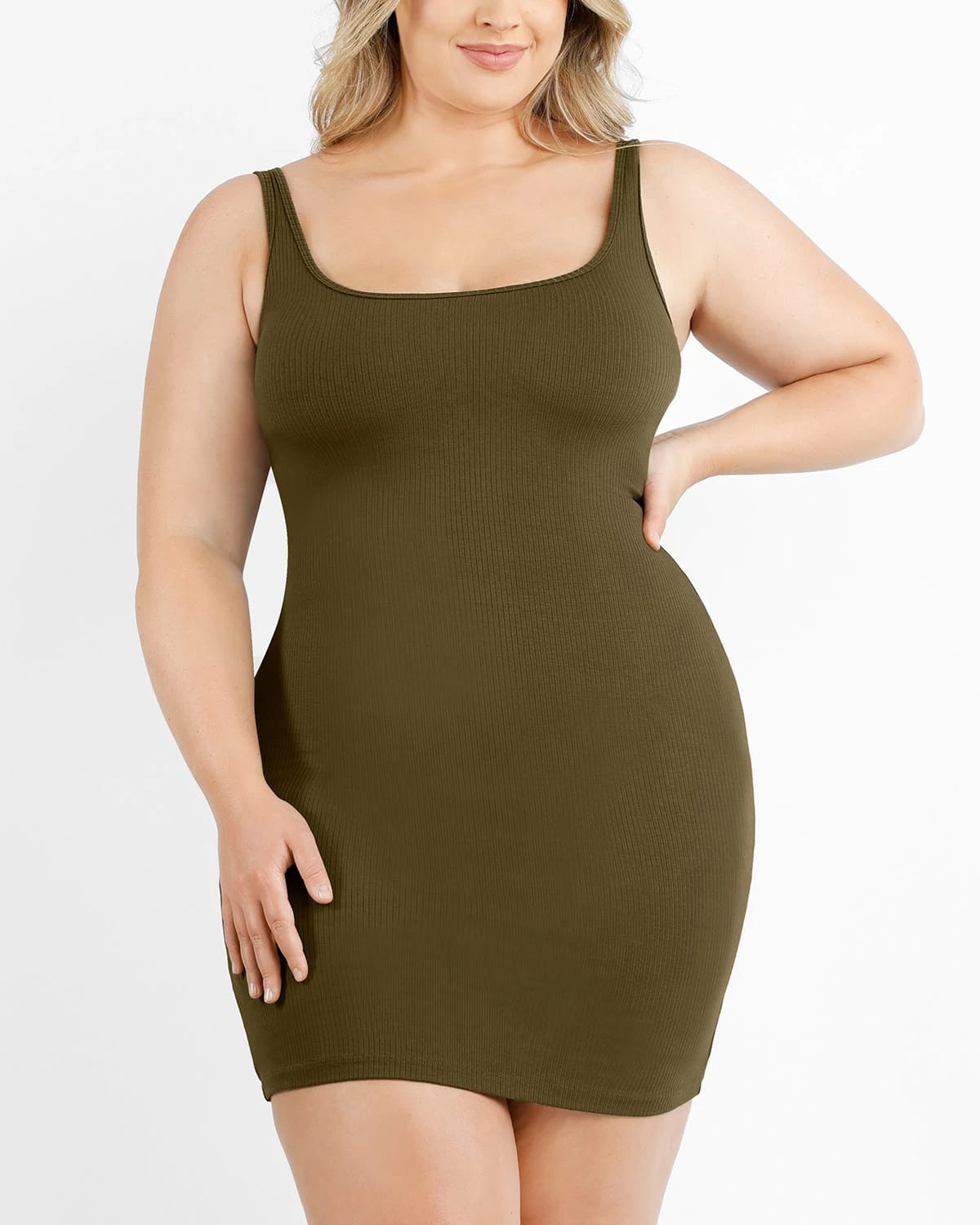 Stylish Cozy Ribbed Low Back Shaping Dress for Women - Perfect for Date Night, Parties & Special Occasions