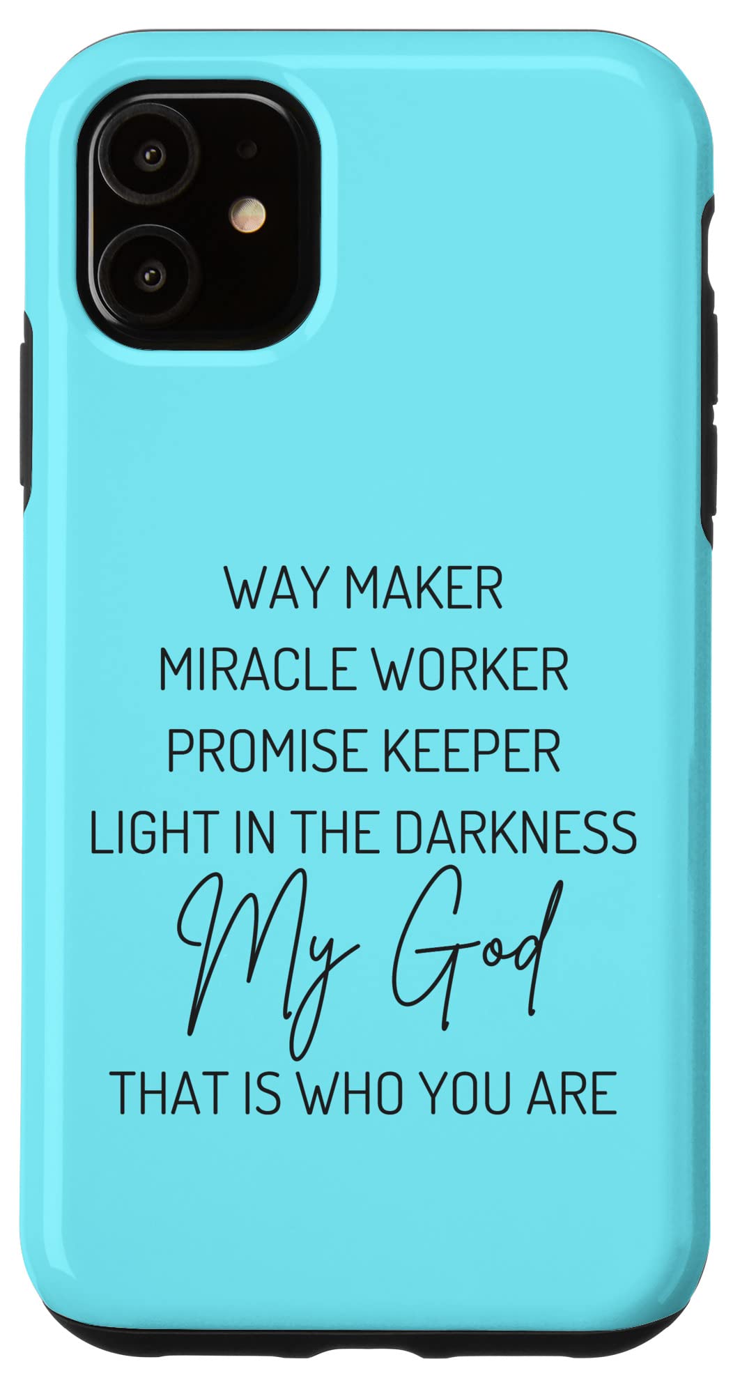 iPhone 11 Christian Miracle Worker Phone Case - Way Maker Promise Keeper Design - Protective Cover for iPhone 11 - Perfect for Church, Worship & Daily Faith Inspiration