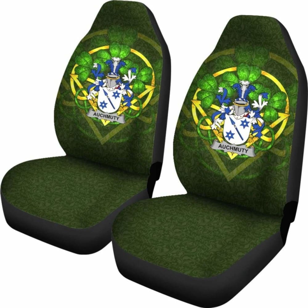 Auchmuty Ireland Car Seat Cover Set of 2 - Celtic Shamrock Design Waterproof Seat Protectors for Cars, SUVs & Trucks - Perfect for St. Patrick's Day & Irish-Themed Decor
