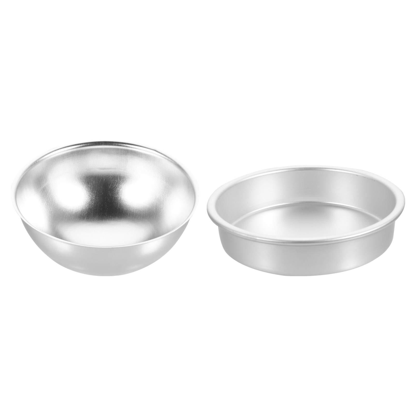DOITOOL 2-Pack Mini Aluminum Half Sphere Cake Pans - 3 Inch Hemispherical Baking Molds for Perfect Cake Balls, Bath Bombs & Chocolate Truffles - Ideal for Birthday Parties, Wedding Desserts & DIY Spa Gifts