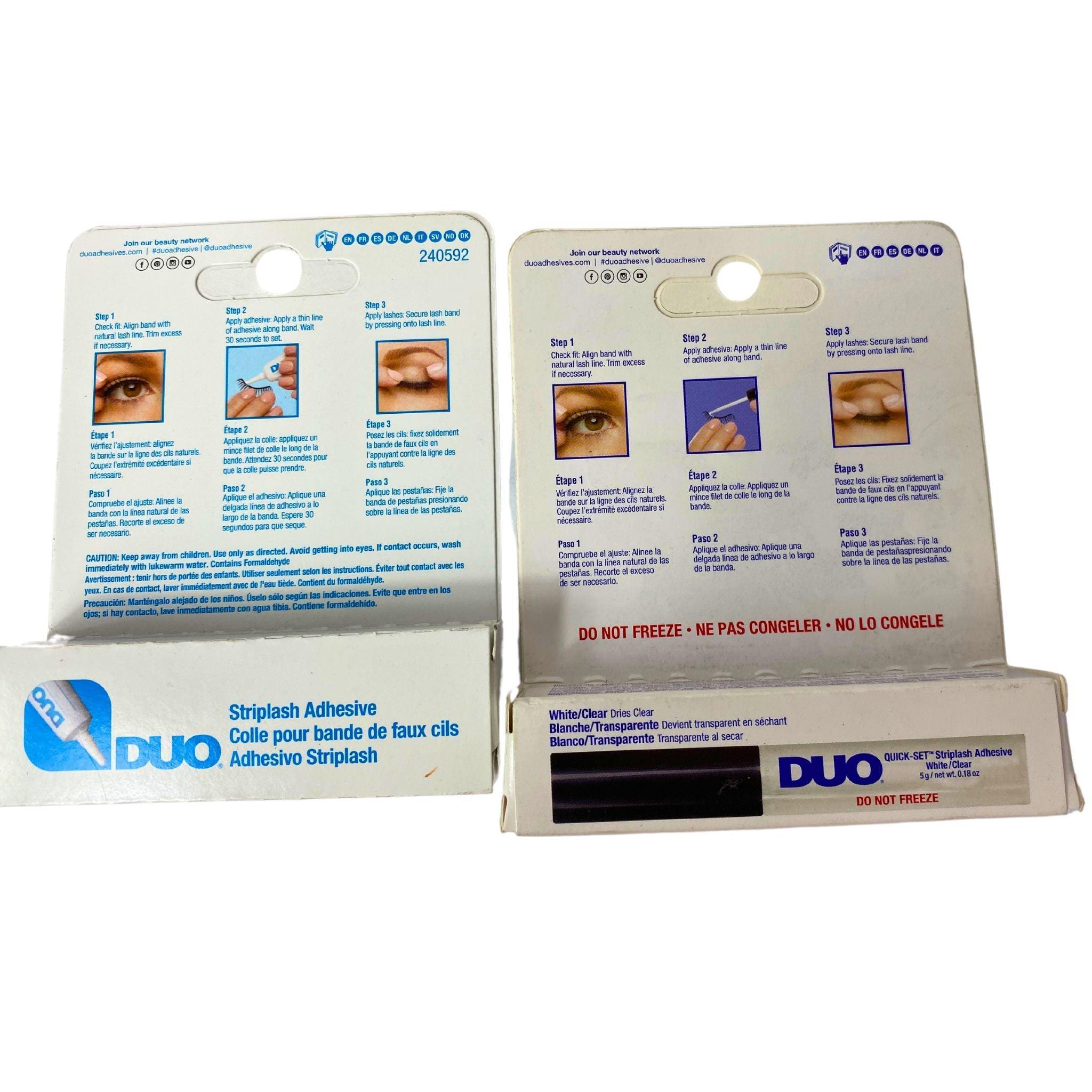 DUO Assorted Adhesive Mix - 100 Pcs Strip On, Brush On & Eyeliner Glue for False Lashes - Perfect for Professional Makeup, Cosplay and Daily Beauty Use