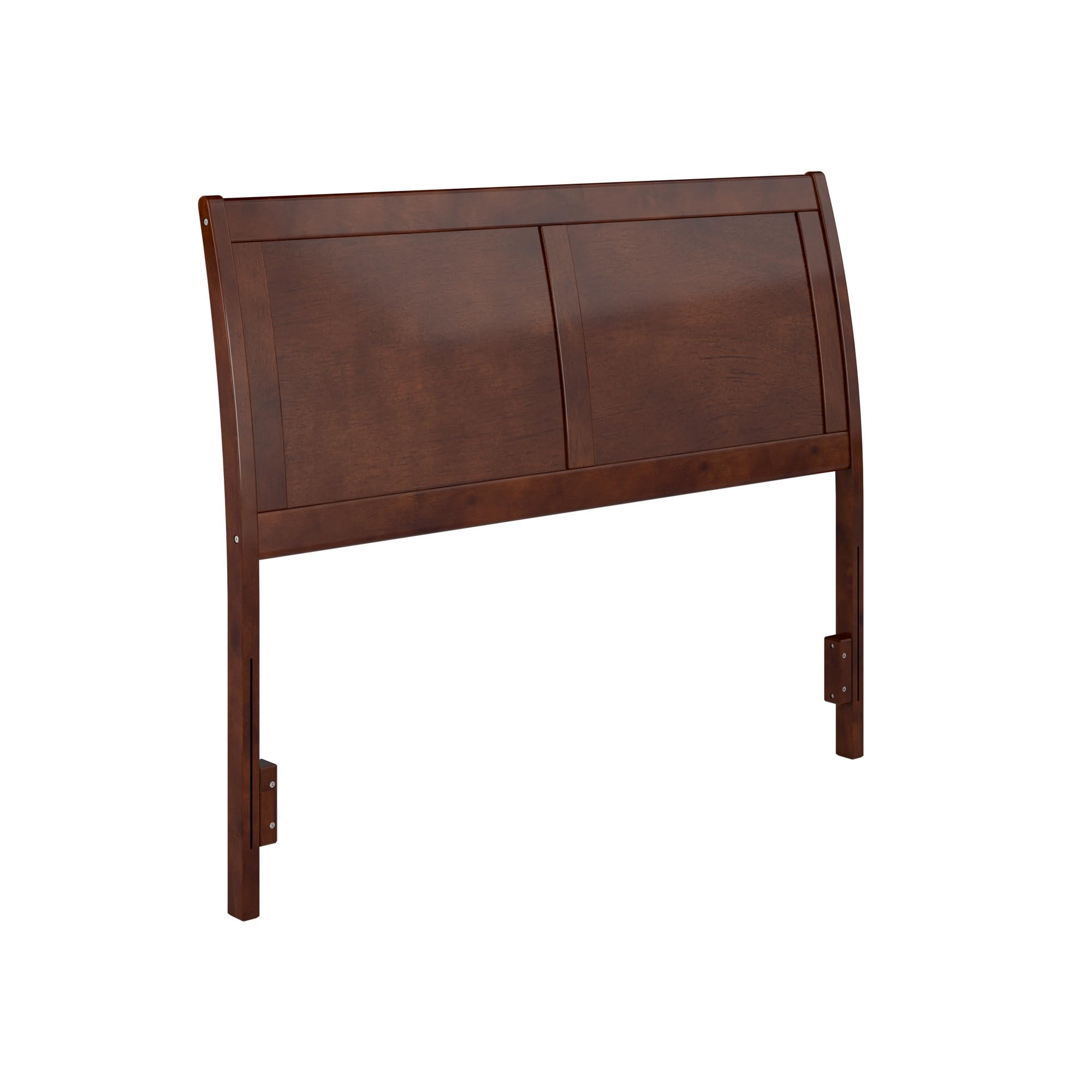 AFI Portland Full Size Headboard with Built-in USB Charger - Walnut Finish - Perfect for Modern Bedrooms & Guest Rooms