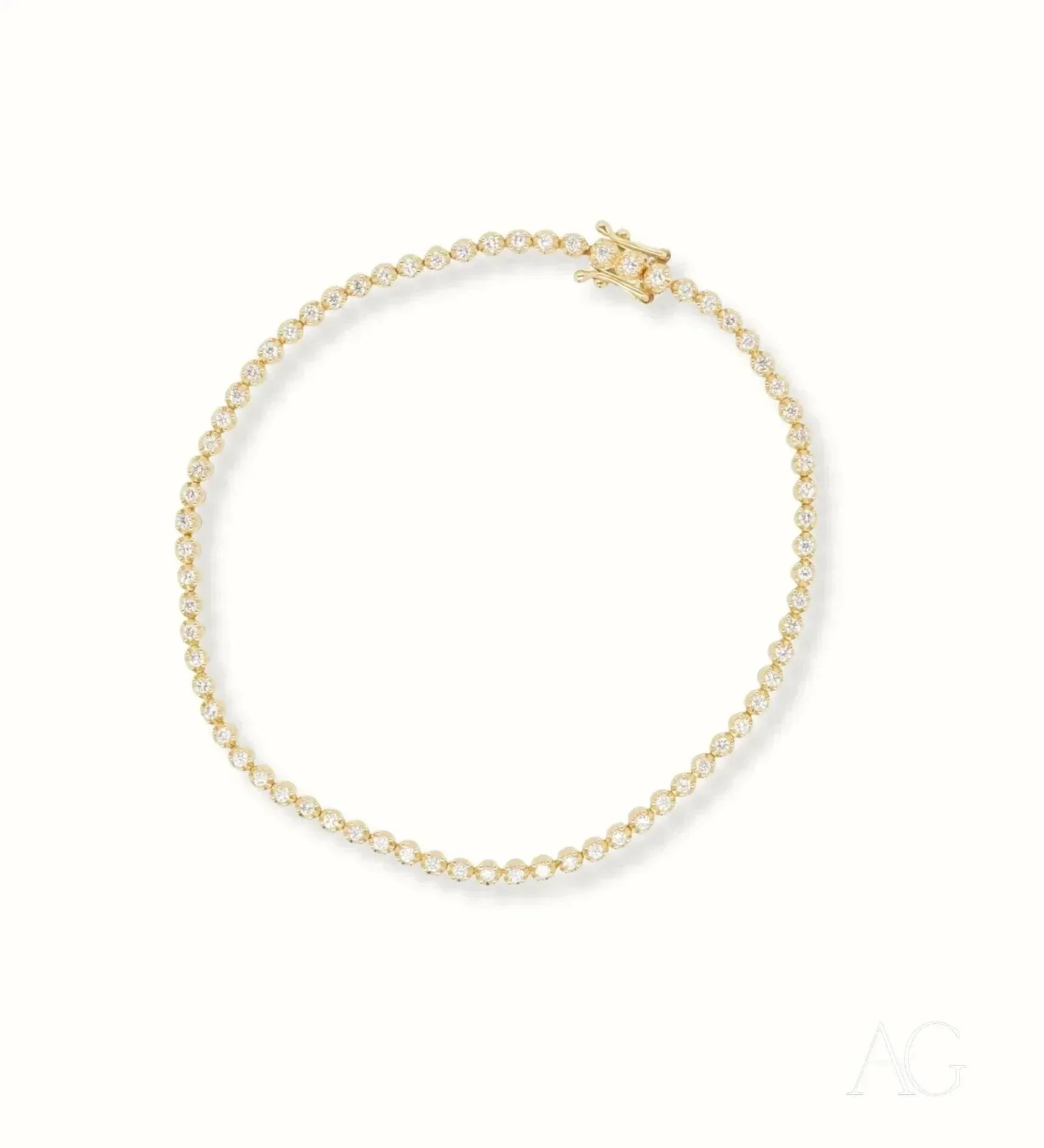 18k Gold Diamond Bracelet for Women - Elegant Sparkling Tennis Bracelet with Real Diamonds - Perfect for Weddings, Anniversaries & Special Occasions