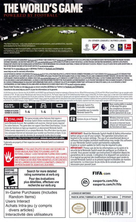 FIFA 23 for Nintendo Switch - Pre-Owned Soccer Video Game | Perfect for Family Game Night & Soccer Fans