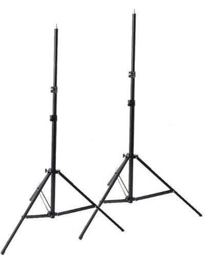 Professional ePhoto Video Studio Lighting Kit with 3-Piece 10'x10' Chromakey Green Screen, Black & White Backdrops - Includes Support Stands & Carrying Case (HKZ03) | Perfect for YouTube Videos, Live Streaming, Photography & Content Creation