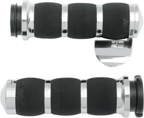 **AIR-91-FLY Air Cushioned Motorcycle Grips - Compatible with Avon, BOSS & Chrome Grip - Ergonomic Throttle Control for Harley, Honda & Yamaha - Ideal for Long Rides & Comfortable Handling**