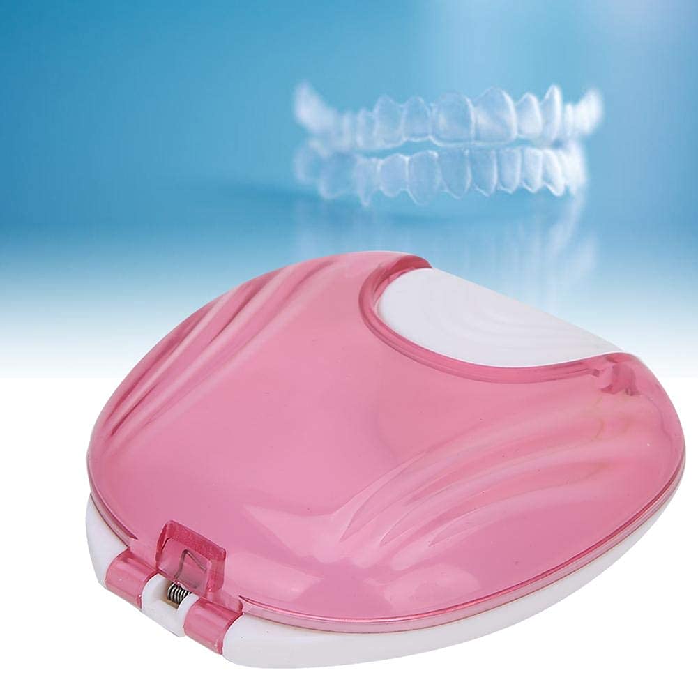 Denture Storage Box for Braces & Orthodontic Retainers - Large Portable Denture Case with Secure Lid for Travel & Home Use