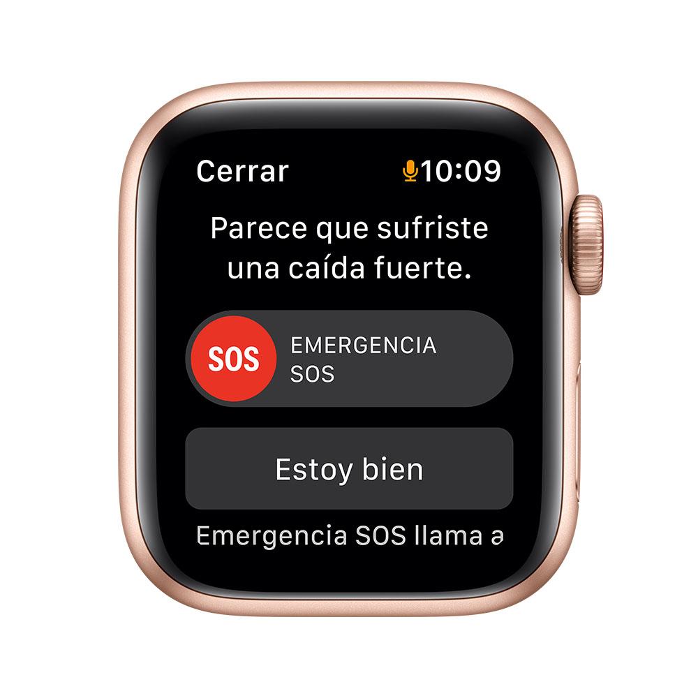 Apple Watch SE (GPS + Cellular) 44mm Gold Aluminum Case with White Star Sport Band - Perfect for Fitness Tracking, Calls & Daily Wear