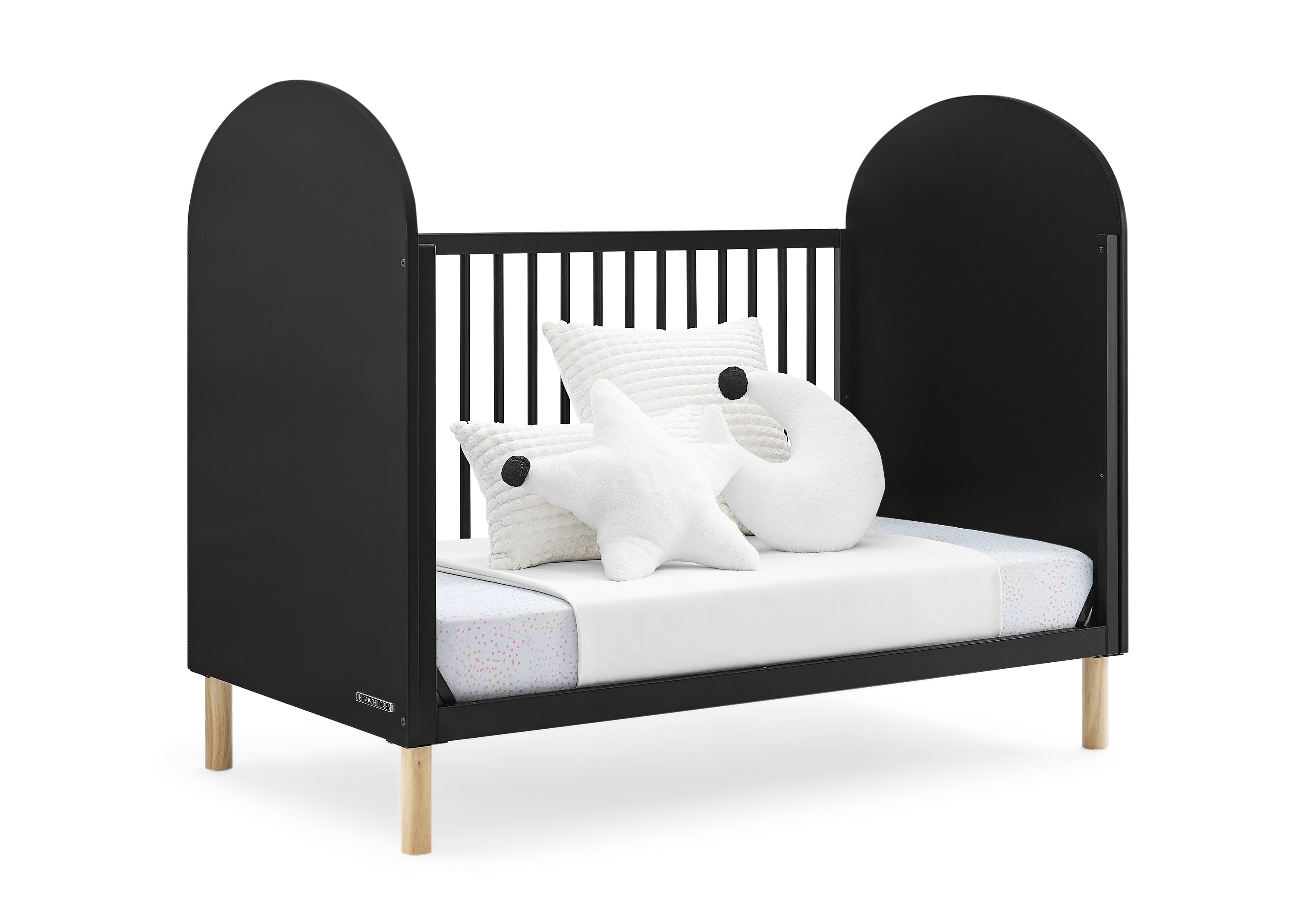 Reese 4-in-1 Convertible Baby Crib - Toddler Bed, Daybed & Full-Size Bed | Safe & Stylish Nursery Furniture for Newborns to Teens | Perfect for Small Spaces & Growing Families