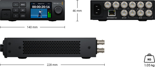 Blackmagic 2110 3G-SDI to IP Video Converter | 3x3G-SDI Input | Professional Broadcast & Live Streaming Equipment for Studio Productions & Remote Workflows