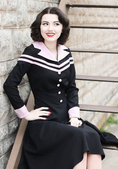 Agent Carter Cosplay Swing Dress - 1950s Vintage Style Costume for Halloween, Comic Con & Themed Parties