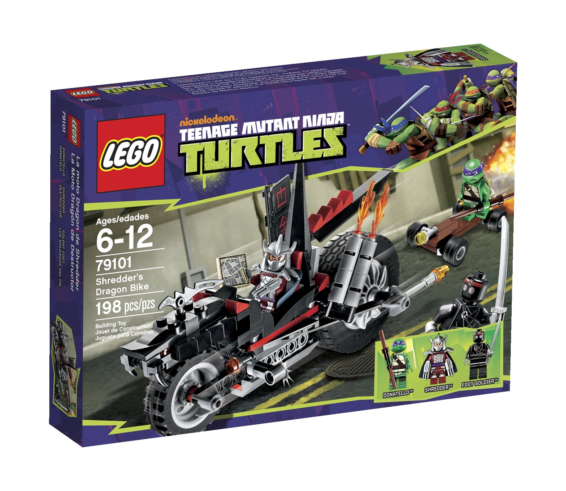 LEGO Ninja Turtles Shredder Dragon Bike Building Set (79101) - TMNT Action Figure Playset for Kids Ages 7+, Perfect for Creative Play and Collectors