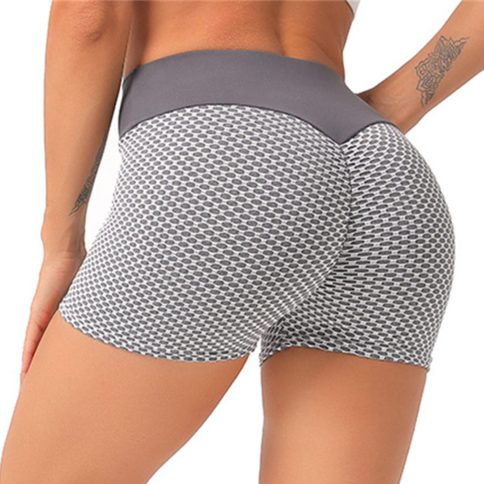 **AODONG Women's High Waisted Gym Shorts - Athletic Running Shorts with Elastic Waistband for Workout, Yoga & Sports**    *Perfect for Gym, Running, Yoga, and Casual Wear*