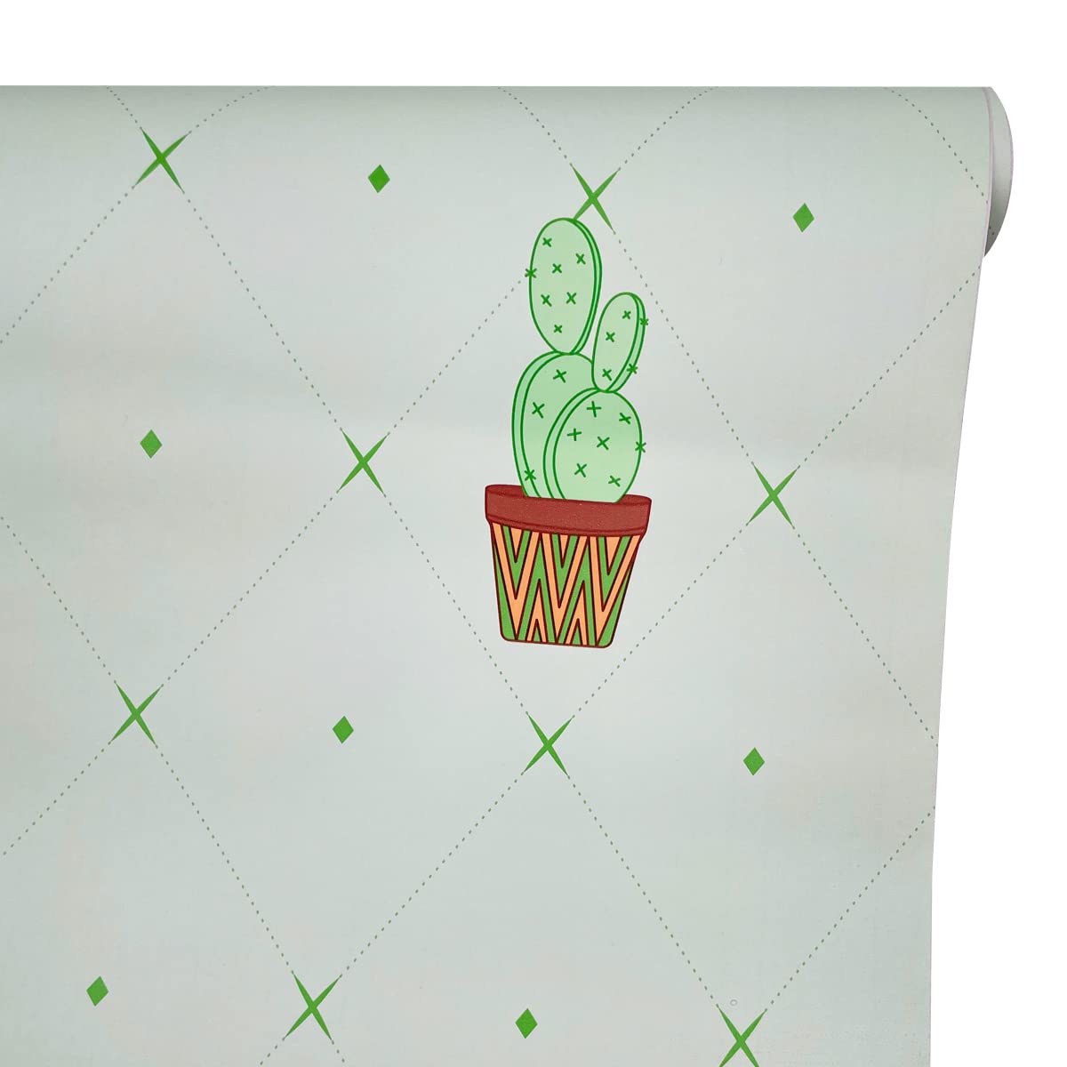 Non-Adhesive Cactus Print Shelf & Drawer Liner - 17.7