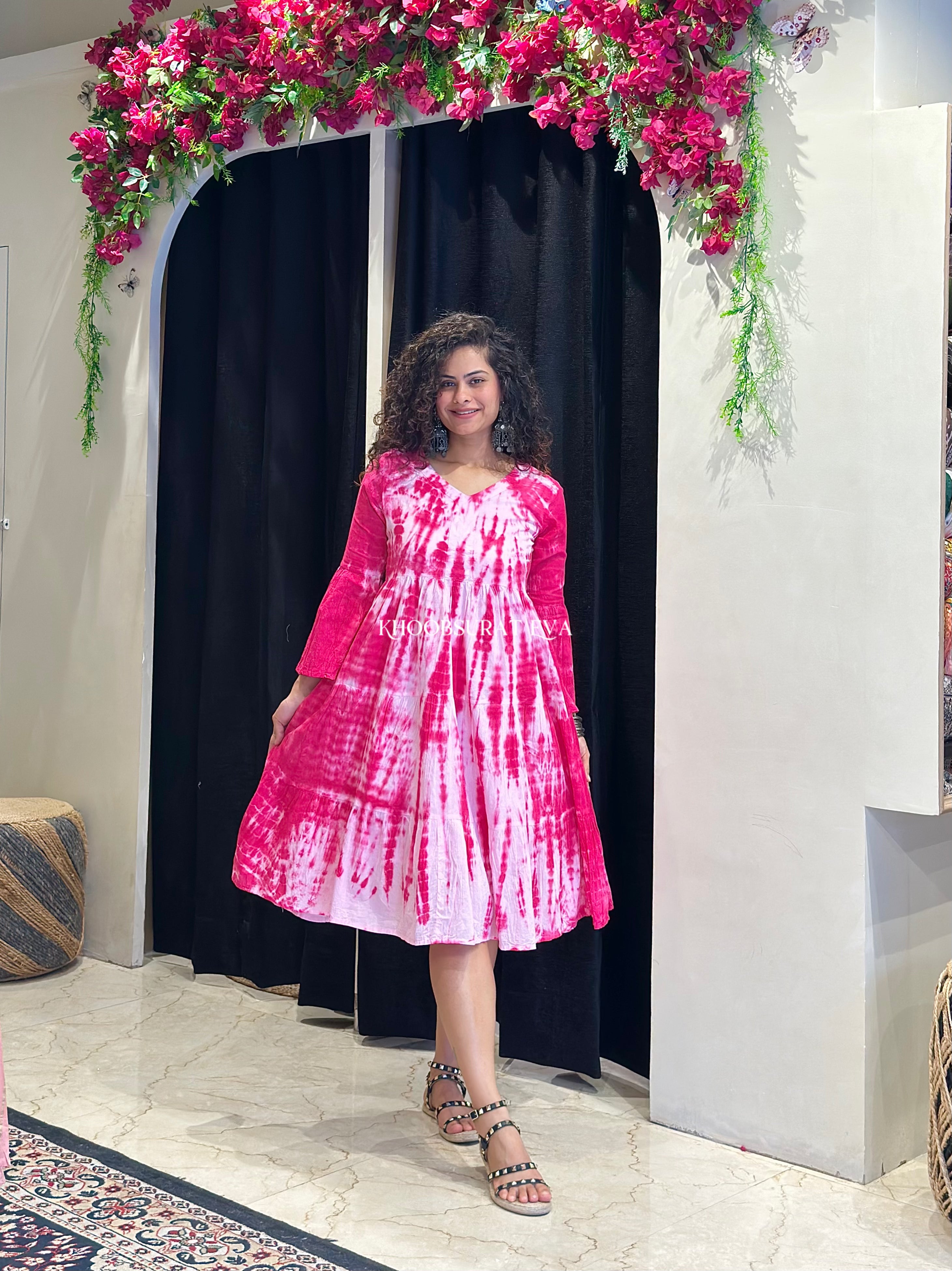 Rosy Romance Women's Casual Cotton Dress - Comfortable & Stylish Summer Outfit for Beach, Picnic, and Daily Wear