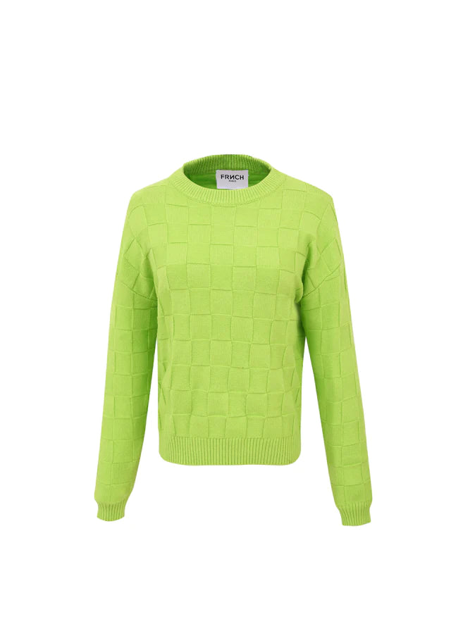 ANJALI Women's Jumper Sweater - Soft Knit Pullover in Lime Green for Casual Wear & Office Outfits