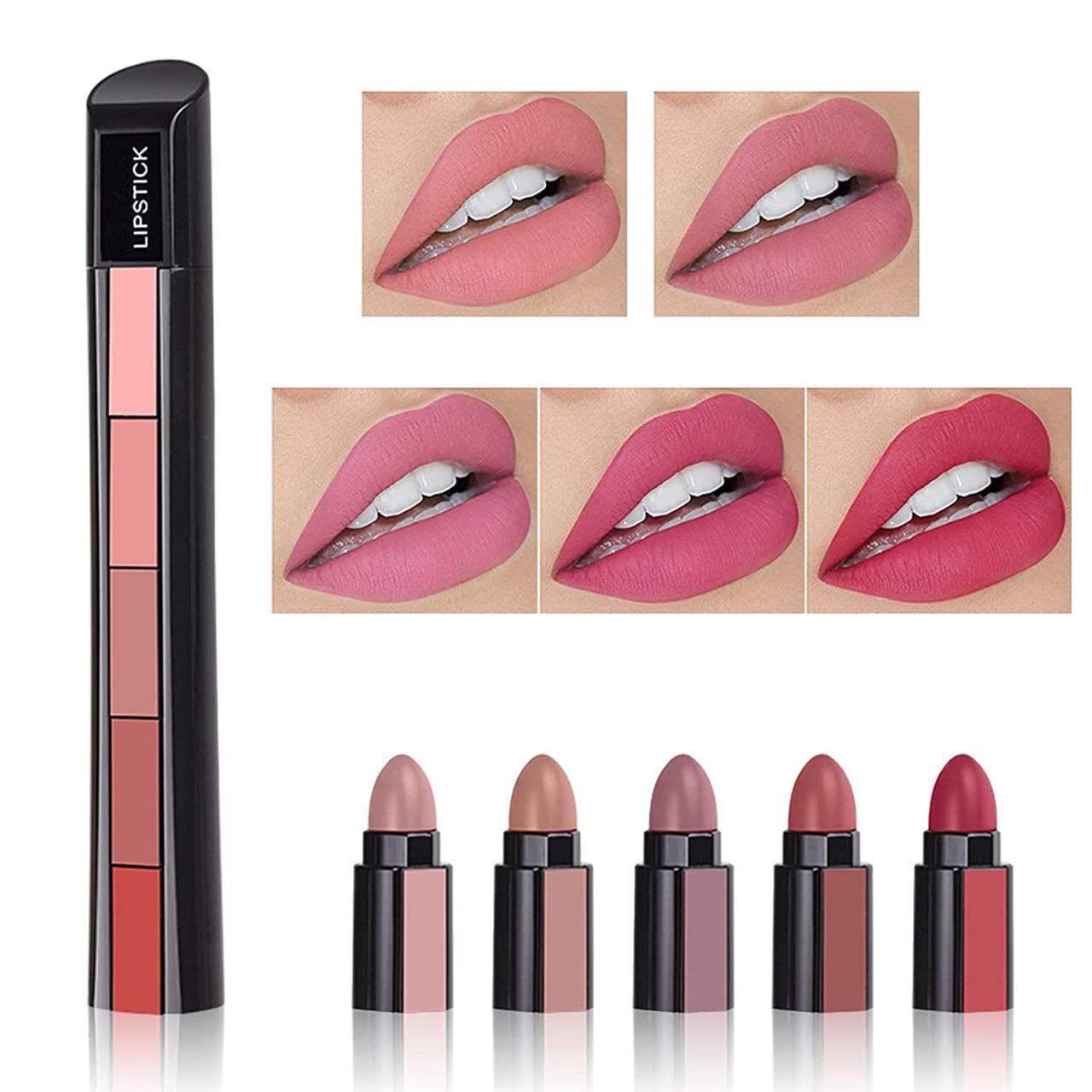 Sujjot TYA 6155 Professional Makeup Kit - 5 Pink Makeup Brushes, 36H Long Lasting Eyeliner & Kajal, 3-in-1 Compact, 5-in-1 Lipstick Set with Fixer & Primer, Contour & Foundation Palette, Includes 3 Makeup Puffs (Pack of 20) - Perfect for Bridal, Party & Professional Makeup Artists