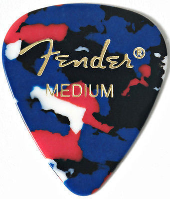 Fender Original 351 Classic Celluloid Medium Guitar Picks - 12 Pack Confetti Design (198-0351-350) - Perfect for Acoustic & Electric Guitar Players