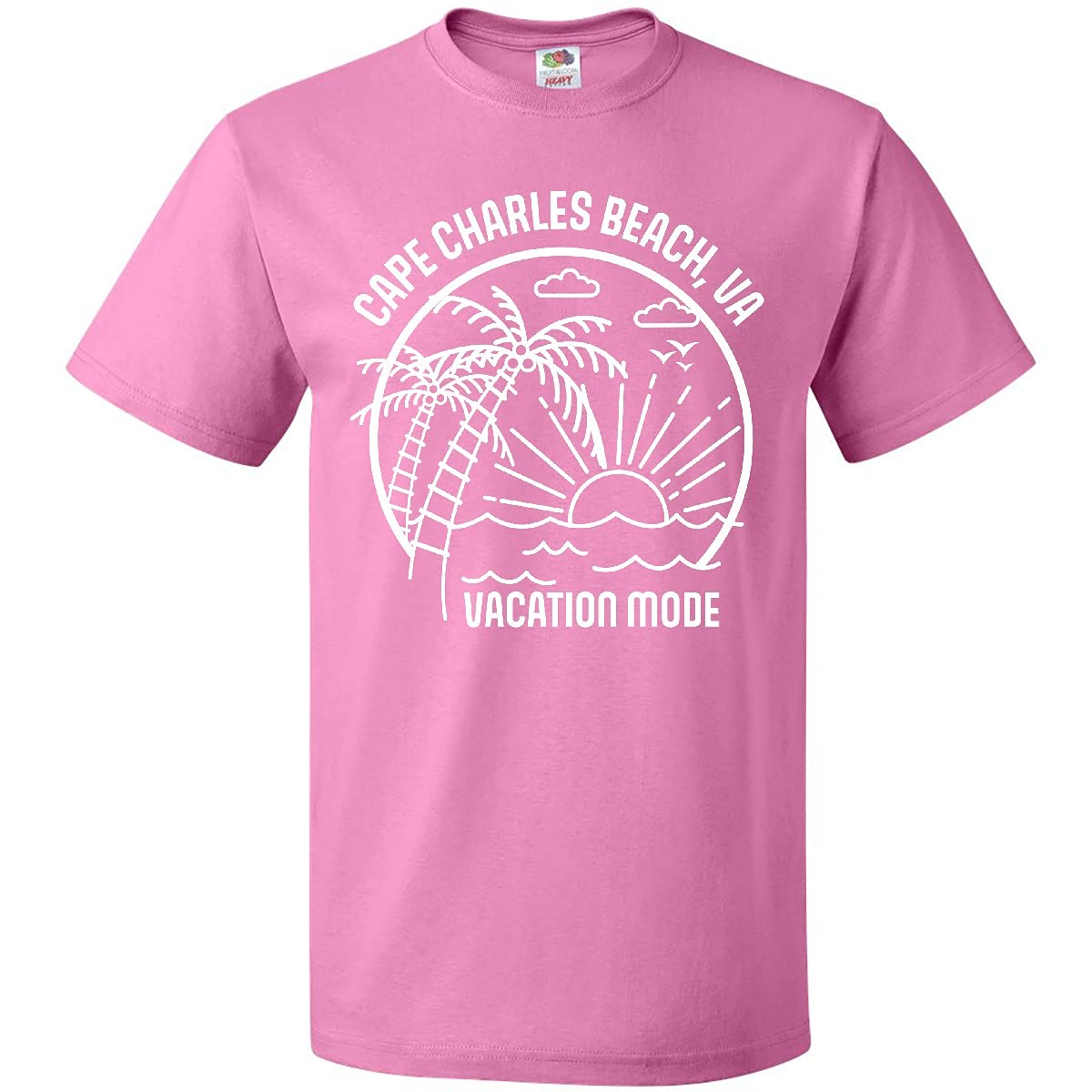 Inktastic Summer Vacation Mode Cape Charles Beach Virginia T-Shirt - Comfortable Graphic Tee for Beach Trips, Travel & Casual Wear