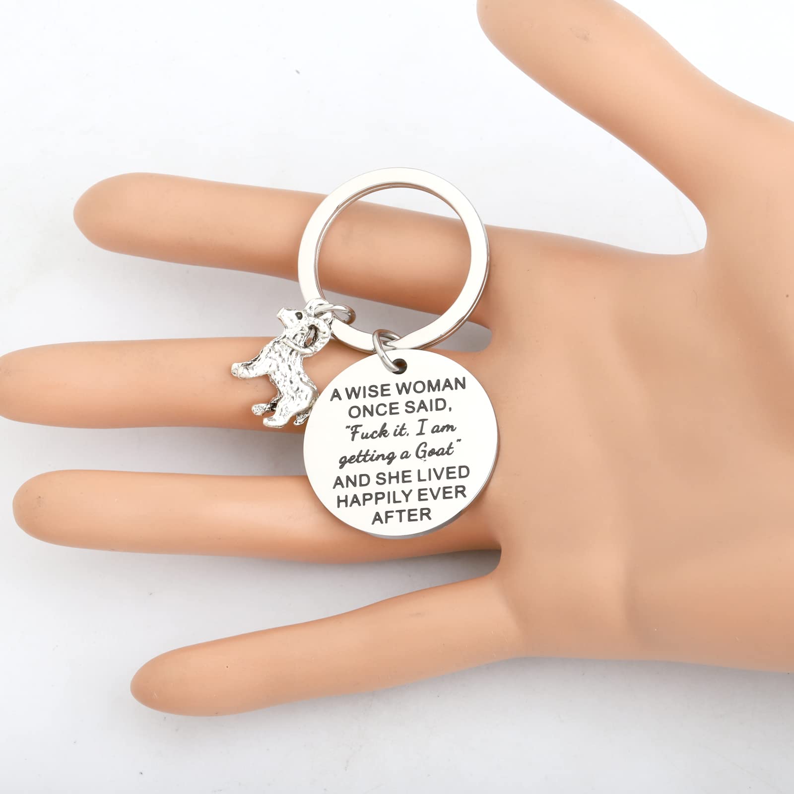 TGBJE Goat Lover Keychain - Cute Goat Charm Keyring for Women & Girls - Perfect Gift for Goat Moms & Animal Lovers - Ideal for Keychains, Bags, Backpacks & Everyday Carry