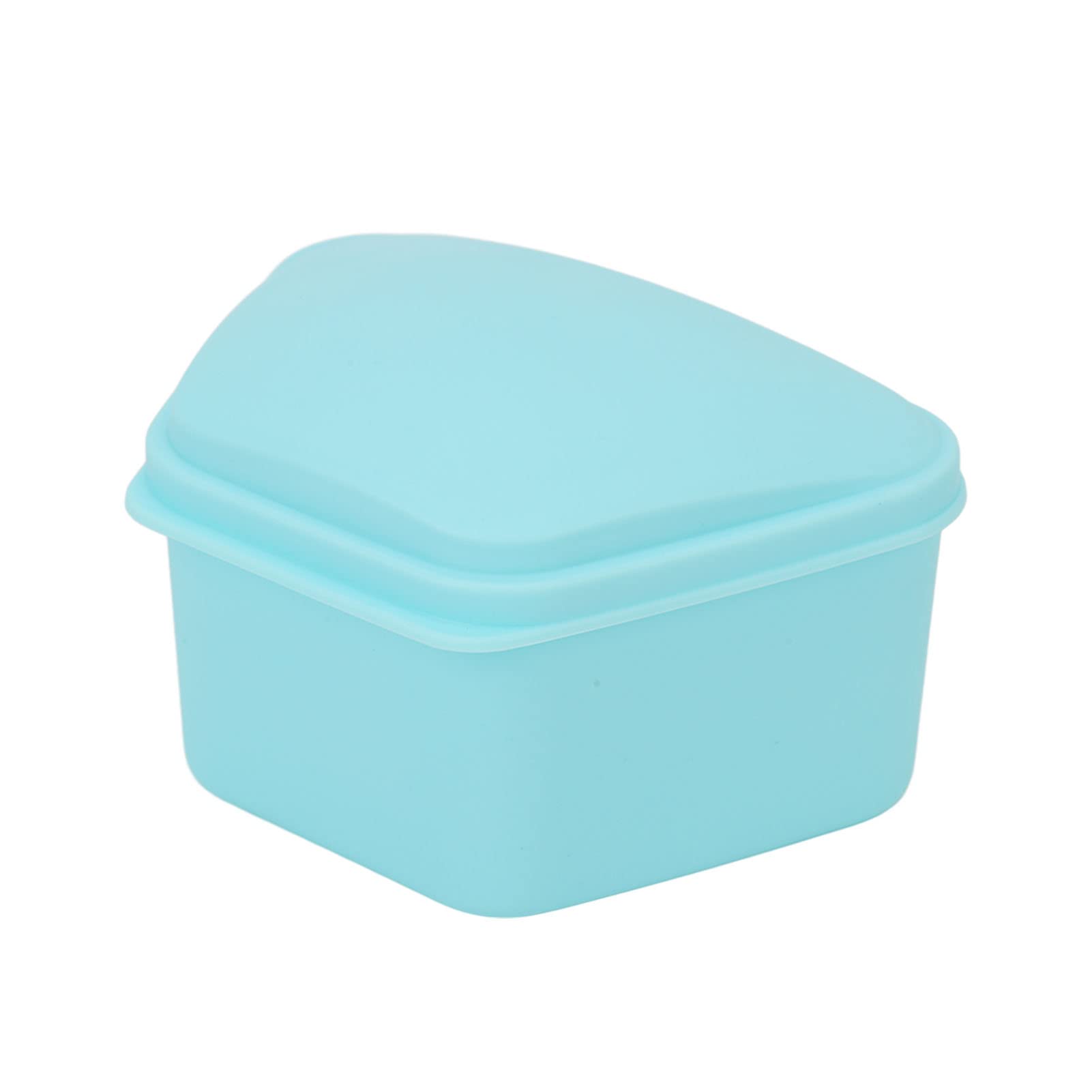 ANGGREK Trapezoid Retainer Case - Portable Denture Storage Box for Travel, Home & Office - Blue | Perfect for Nighttime Storage & On-the-Go Dental Care