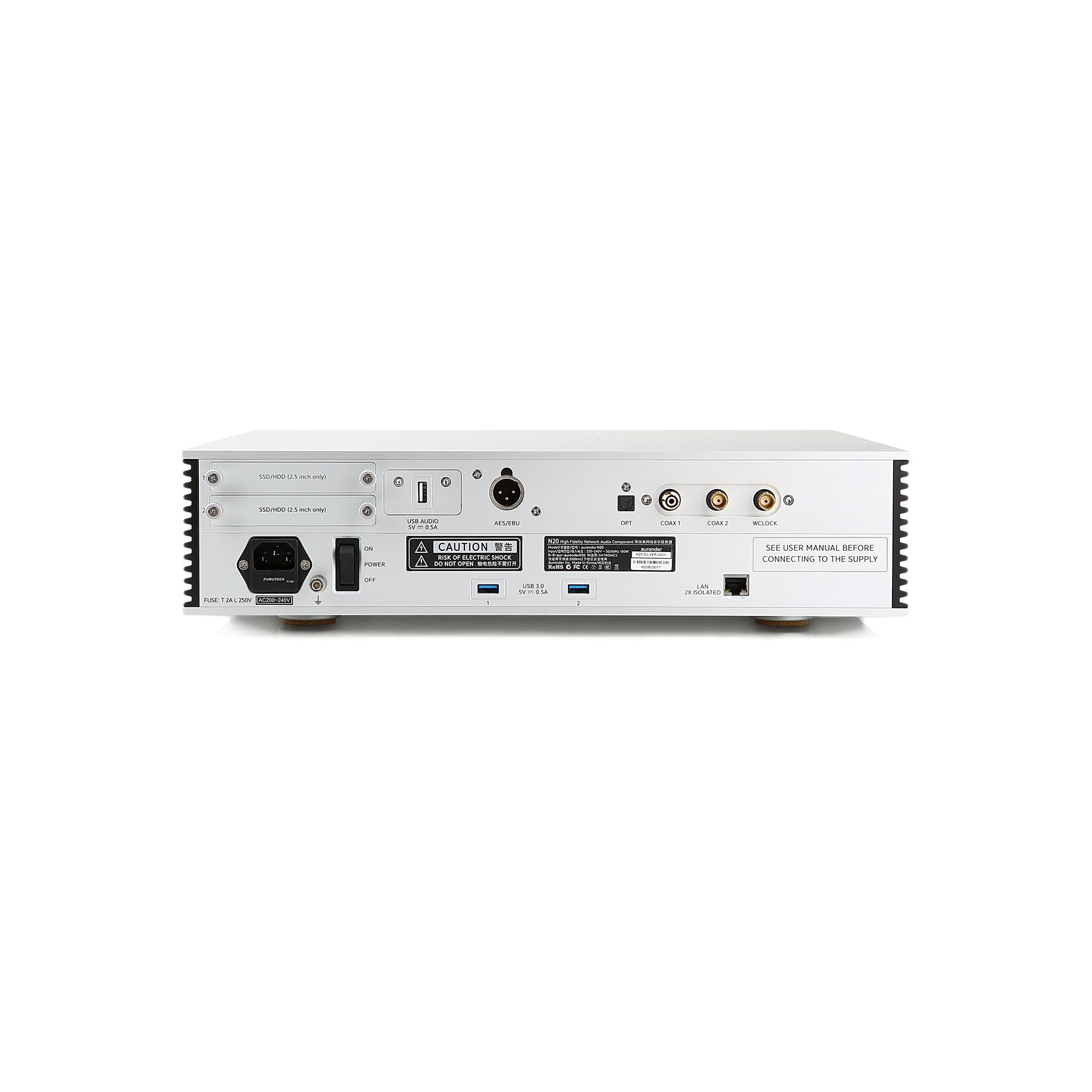 Aurender N20 High-End Music Server & Streamer - Audiophile Grade Network Player for Home Theater & Hi-Fi Systems