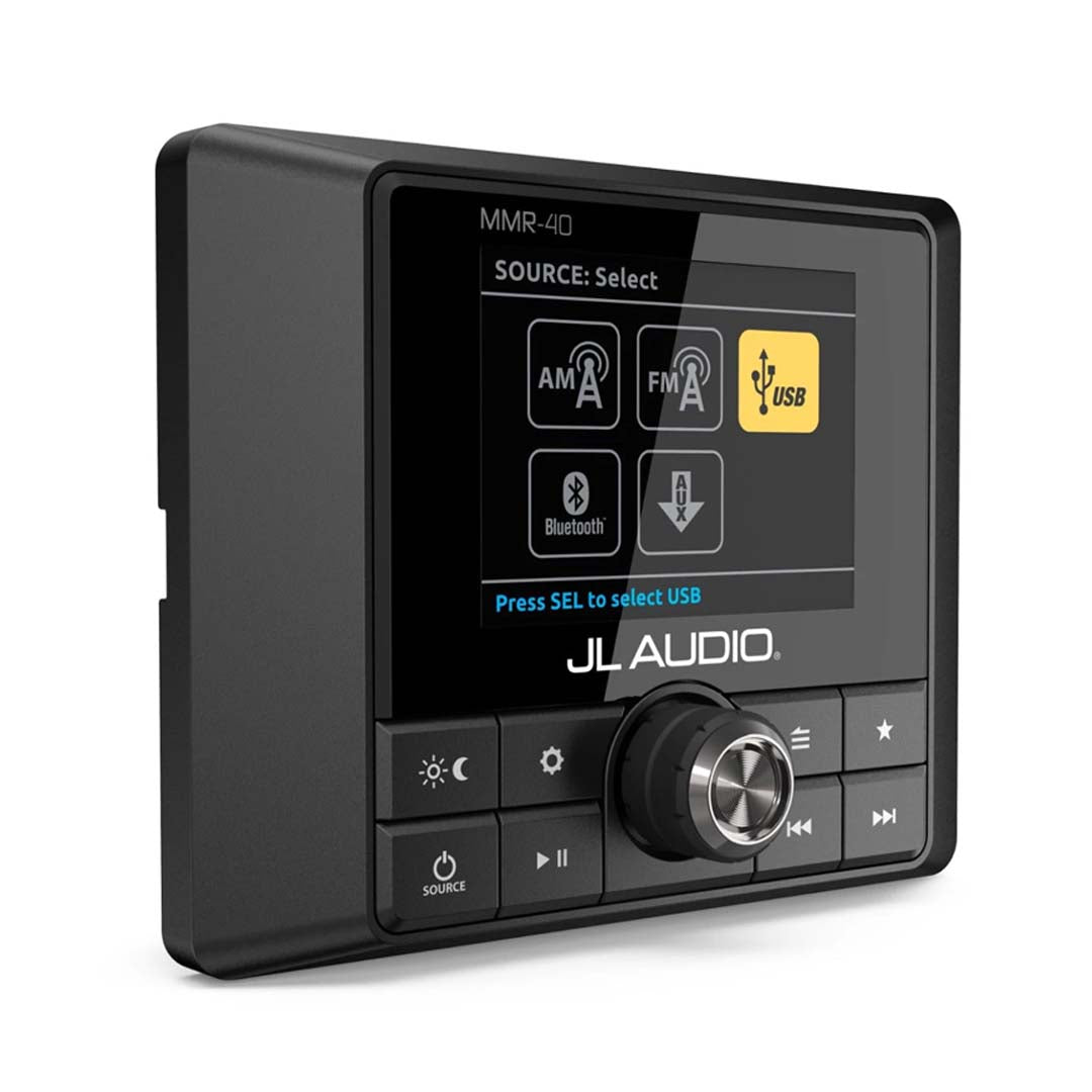 JL Audio MMR 40 NMEA 2000 Network Controller - Full Color LCD Display & MediaMaster Compatibility | Marine Audio System Control for Boats & Yachts