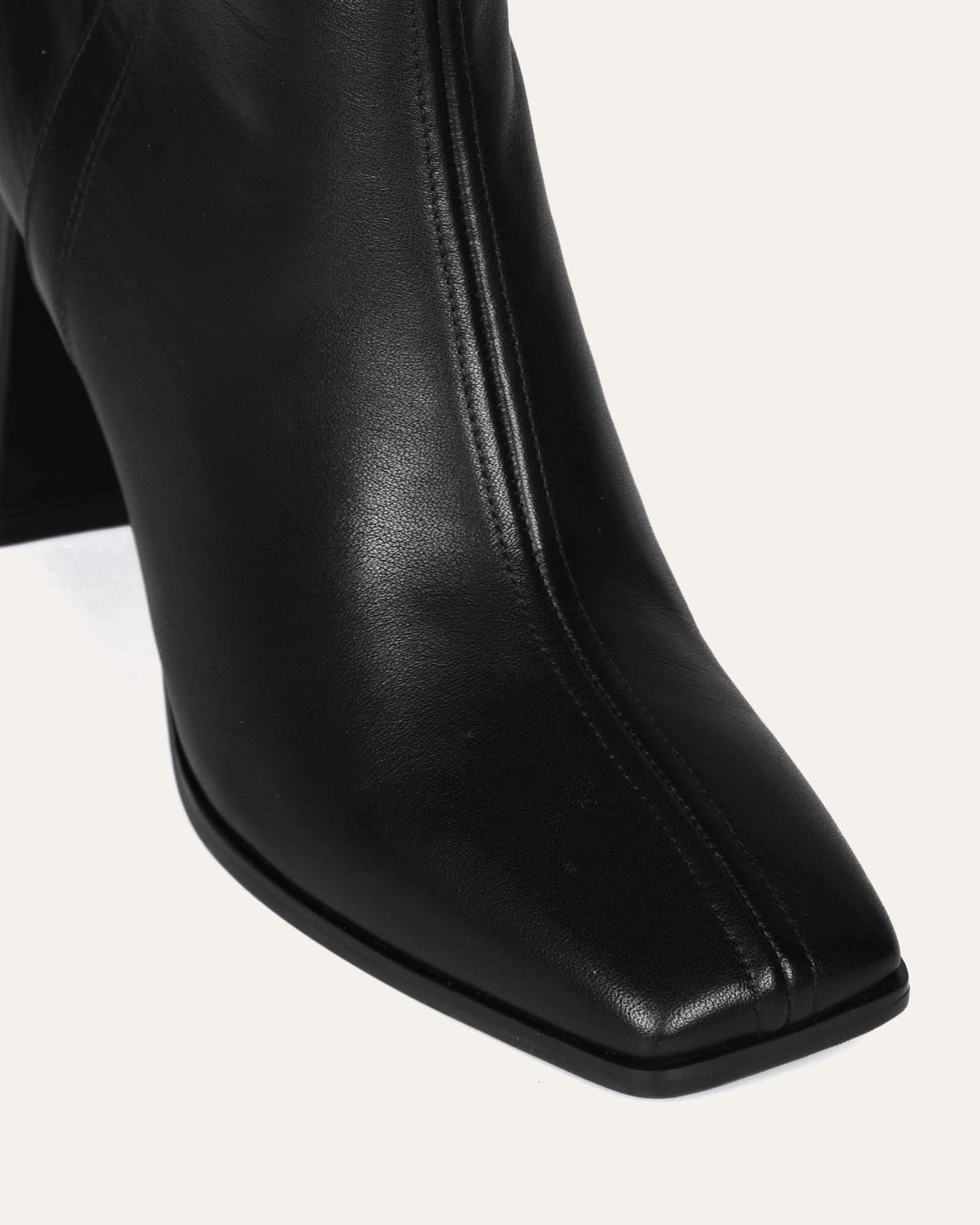 Nellie Knee High Boots for Women - Black Genuine Leather - Stylish & Comfortable for Fall, Winter & Casual Outfits
