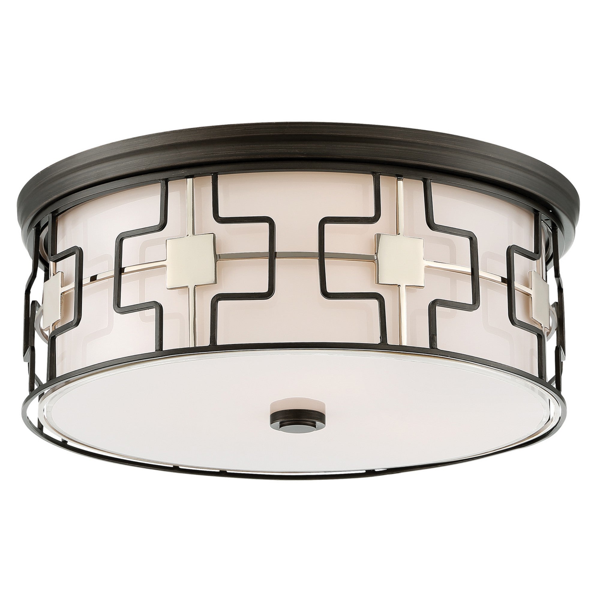 16 Inch LED Flush Mount Ceiling Light Fixture - Modern Dark Gray Finish for Bedroom, Kitchen, Hallway & Office Lighting