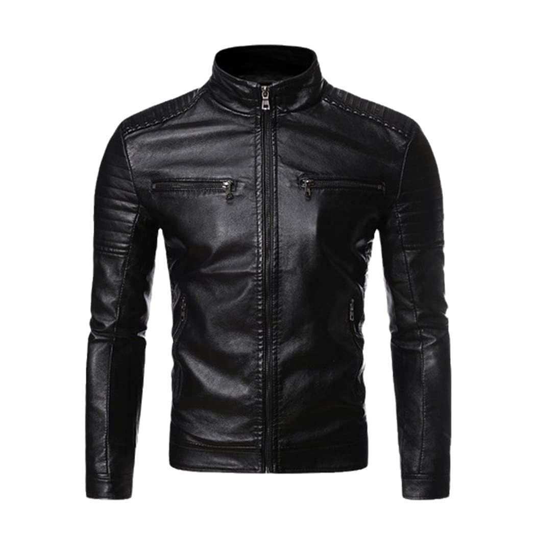 Men's Biker Leather Jacket - Trendy Motorcycle Coat for Spring & Fall | Perfect for Riding, Casual Outfits & Streetwear Fashion