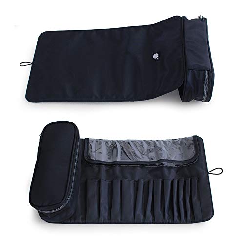 Waterproof Cosmetic Bag for Makeup Brushes - Travel Organizer & Rolling Pouch for Cosmetics Case - Perfect for Travel, Gym, and Daily Makeup Storage