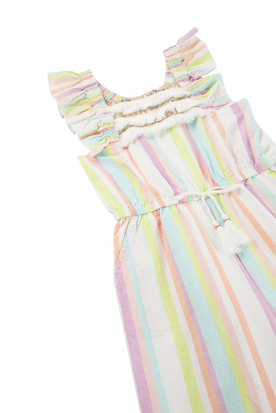 Girls' Striped Jumpsuit for Kids - Cute & Comfortable Playwear for School, Playdates & Outdoor Activities