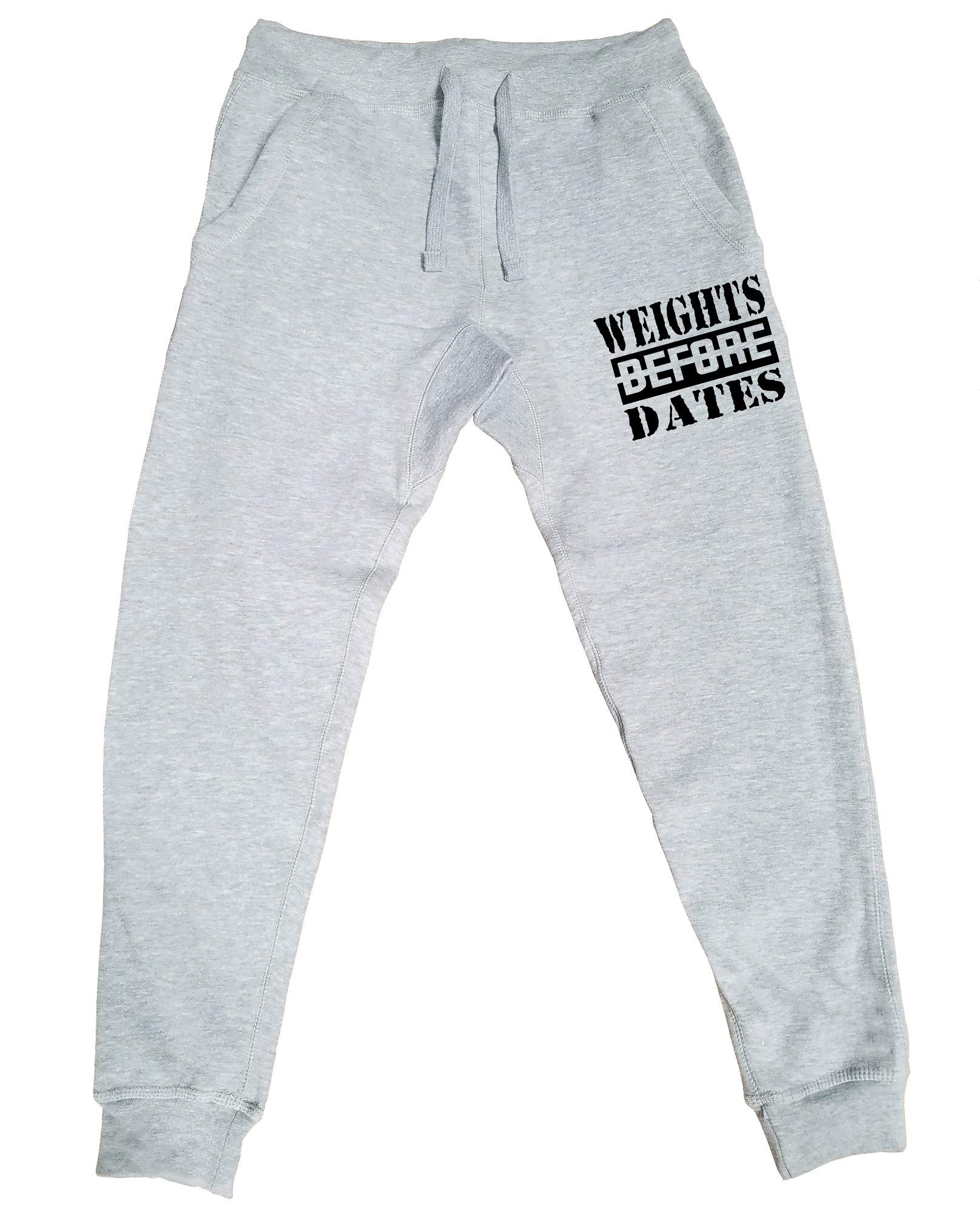 Koyotee Men's Fleece Jogger Sweatpants with Pockets - V406 Gray Gym Workout Pants for Running, Training & Lounge Wear